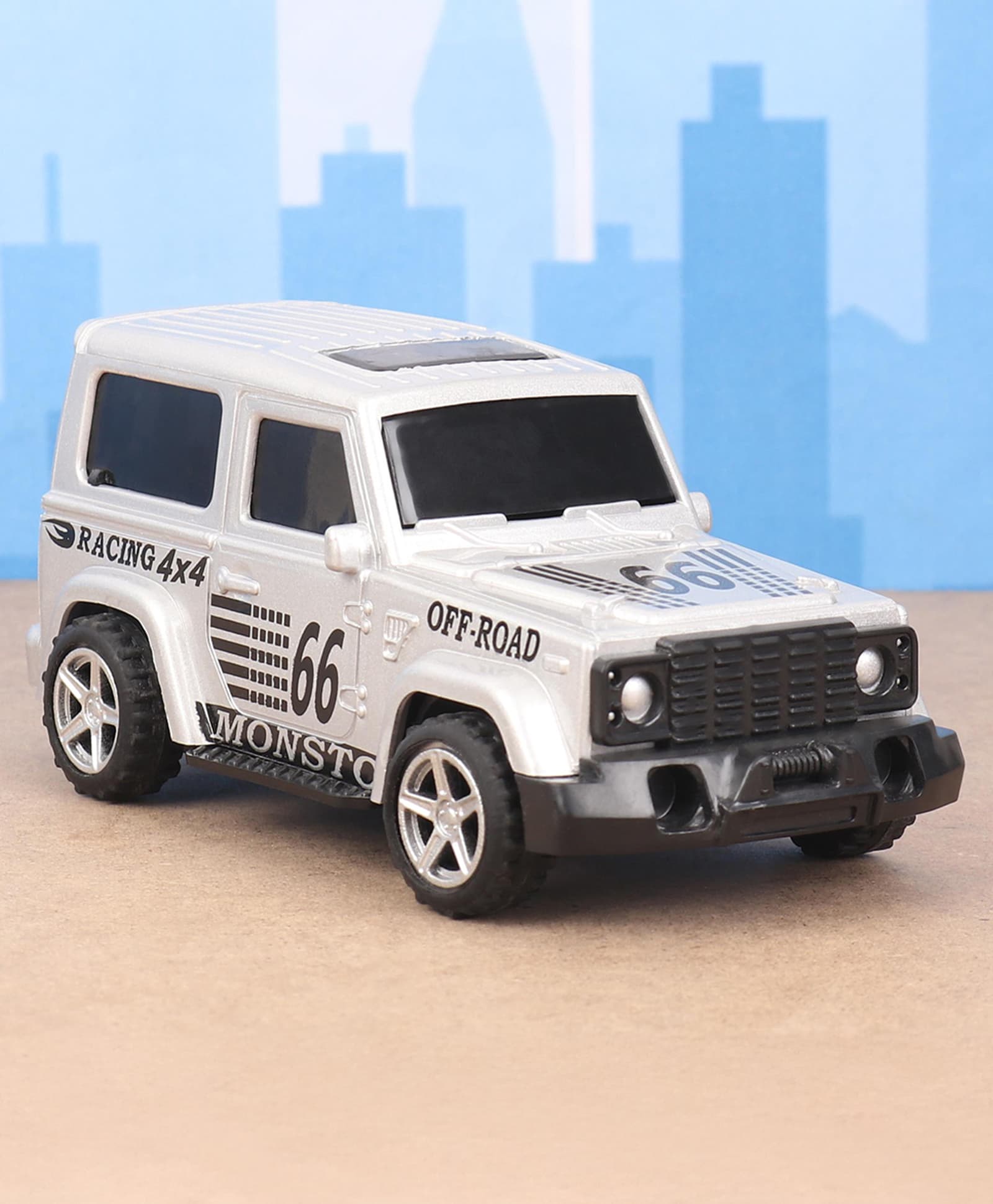 Monsto Wheels Pull Back Car - Silver-picture-15