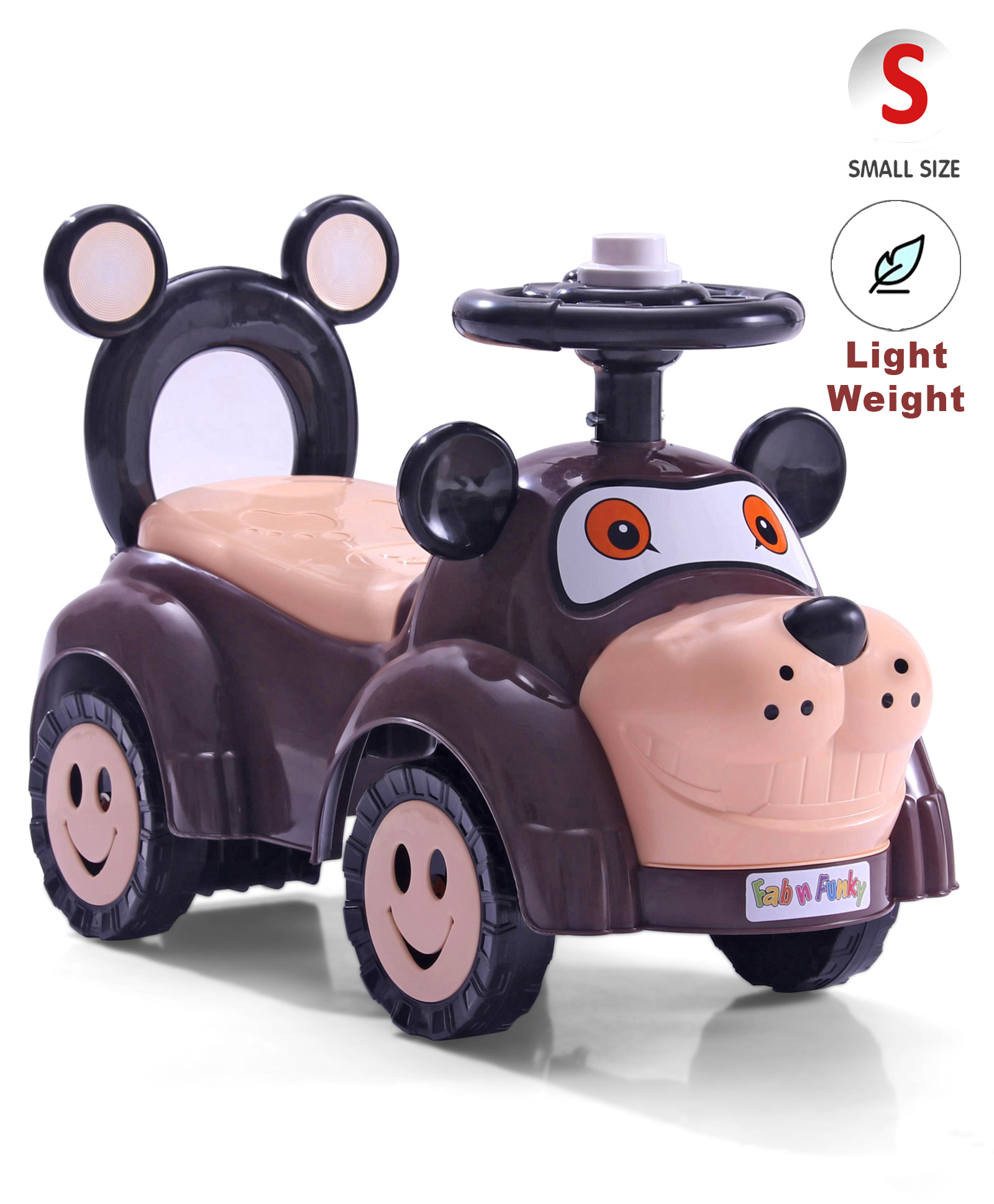 Manual Push Ride On Of Bear Face (Colour & Design May Vary)-image-26