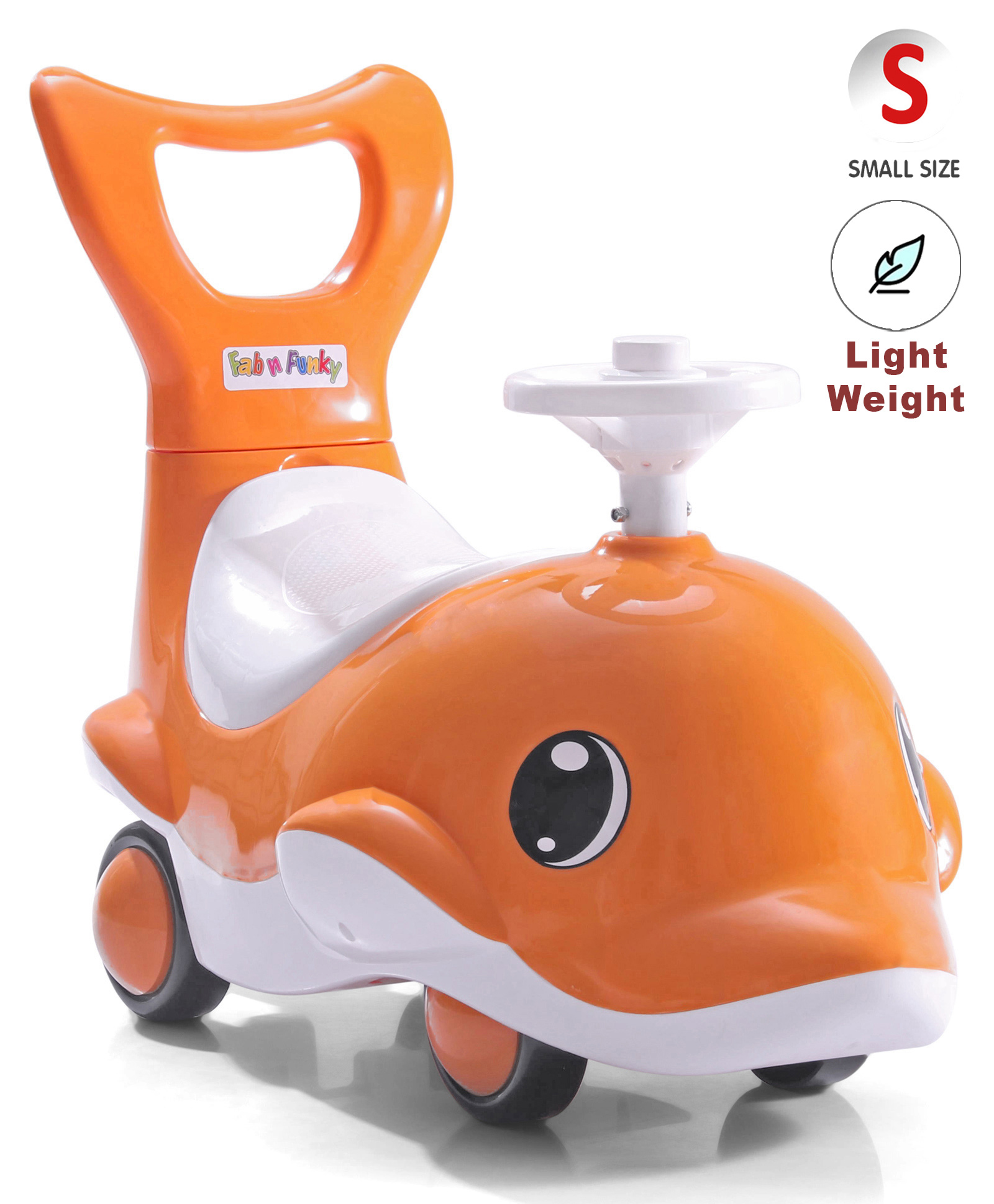 Manual Push Ride On Of Dolfin Shape - Orange-image-29