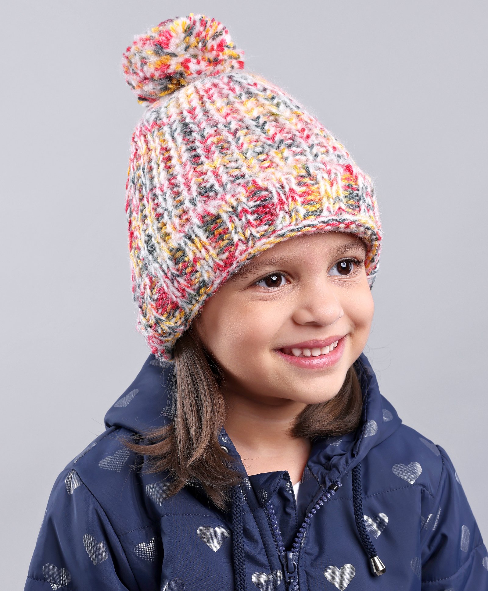 Babyhug Acrylic Blend Knit Woolen Beanie Multicolour - Diameter 12 cm-image-5