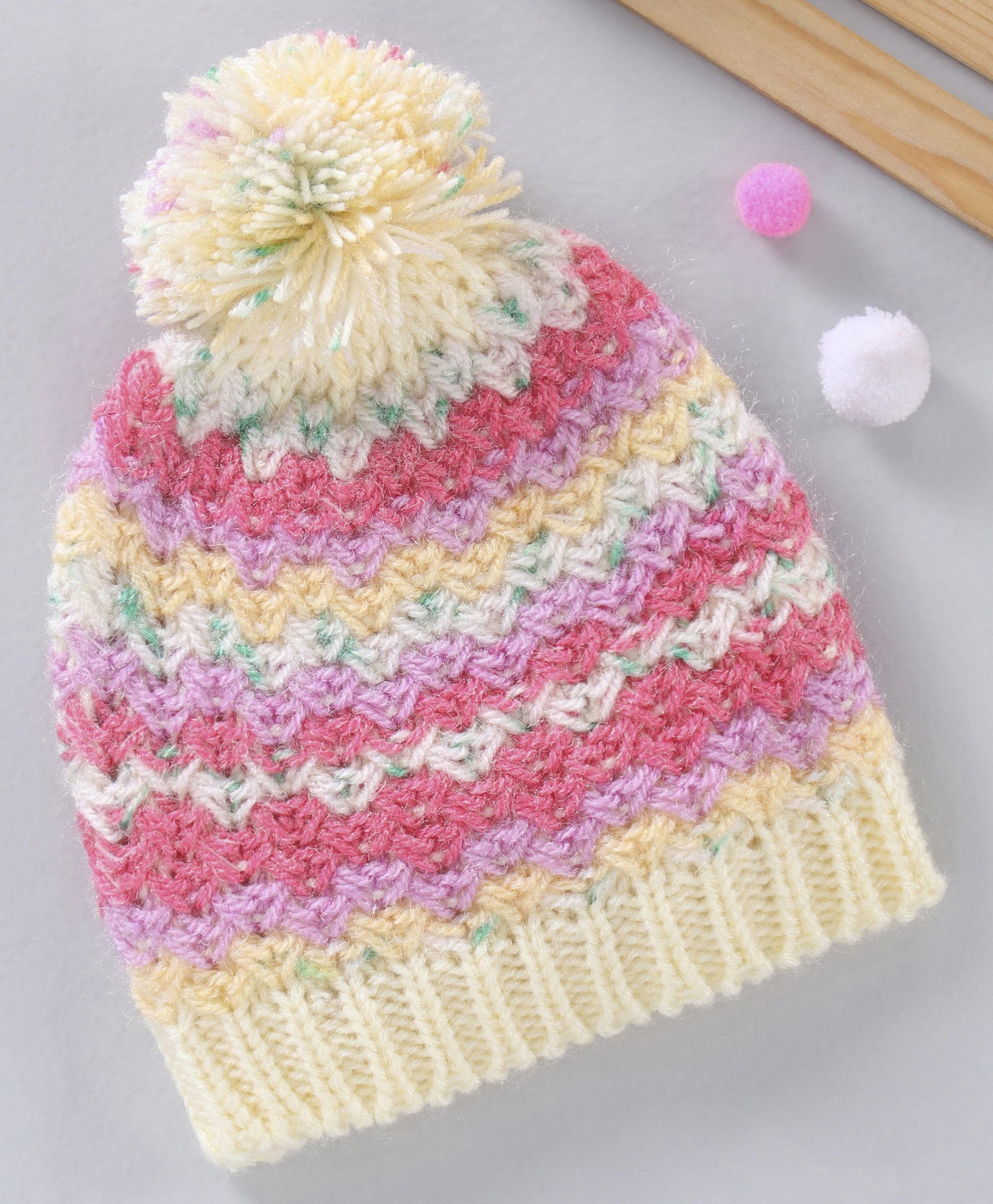 Babyhug Woollen Cap  Multicolour - 11.5 cm-picture-20