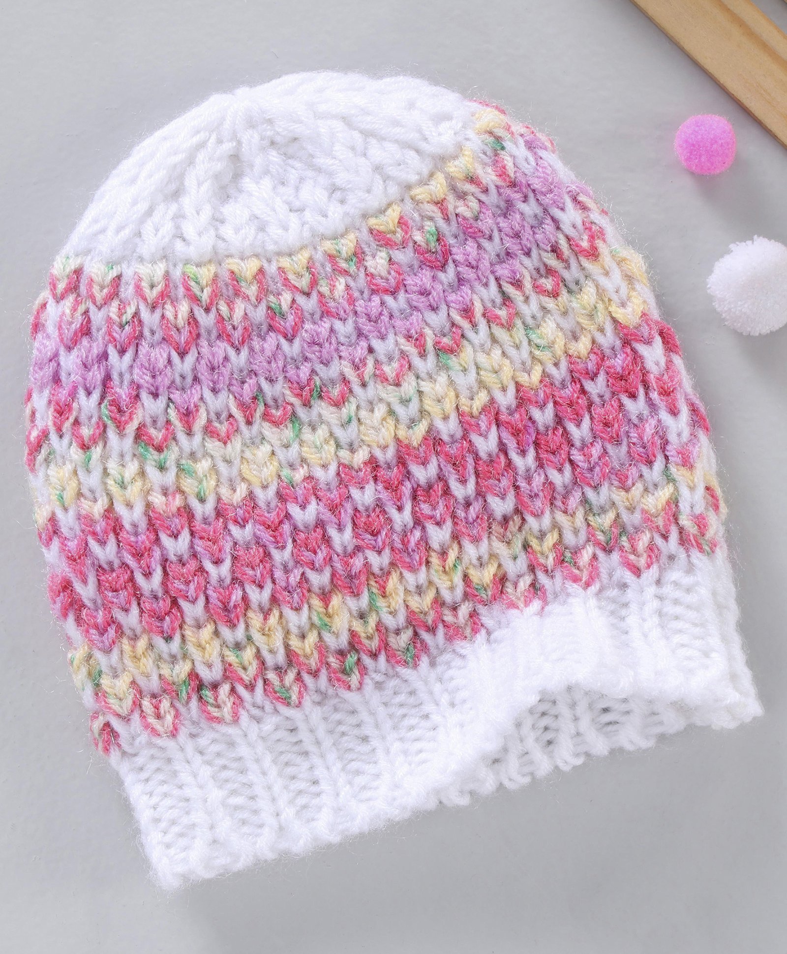 Babyhug Woollen Cap  Multicolour - Diameter 11.5 cm-picture-22