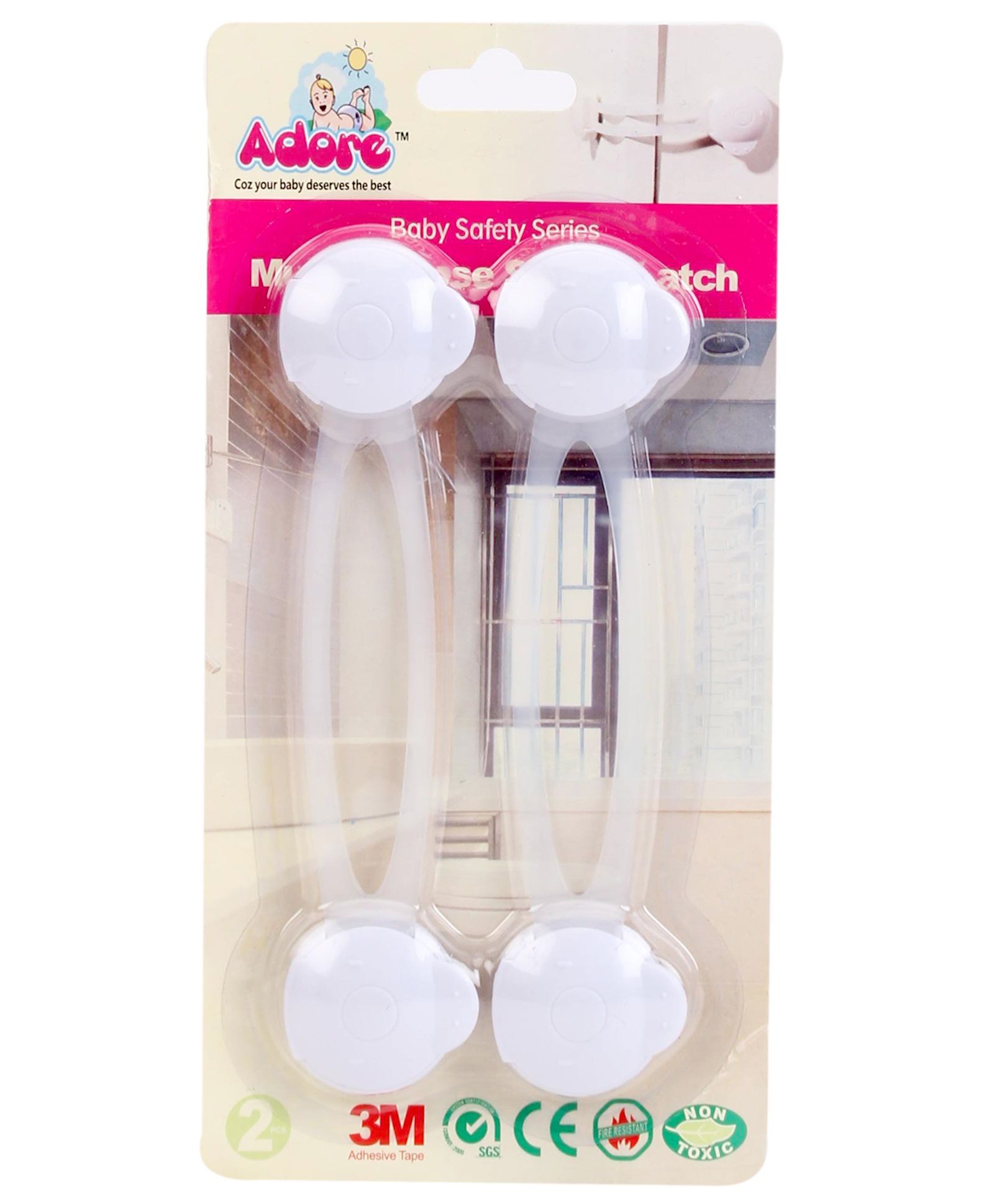 Adore Baby Multipurpose Safety Lock Pack of 2 White - 16 cm-image-41
