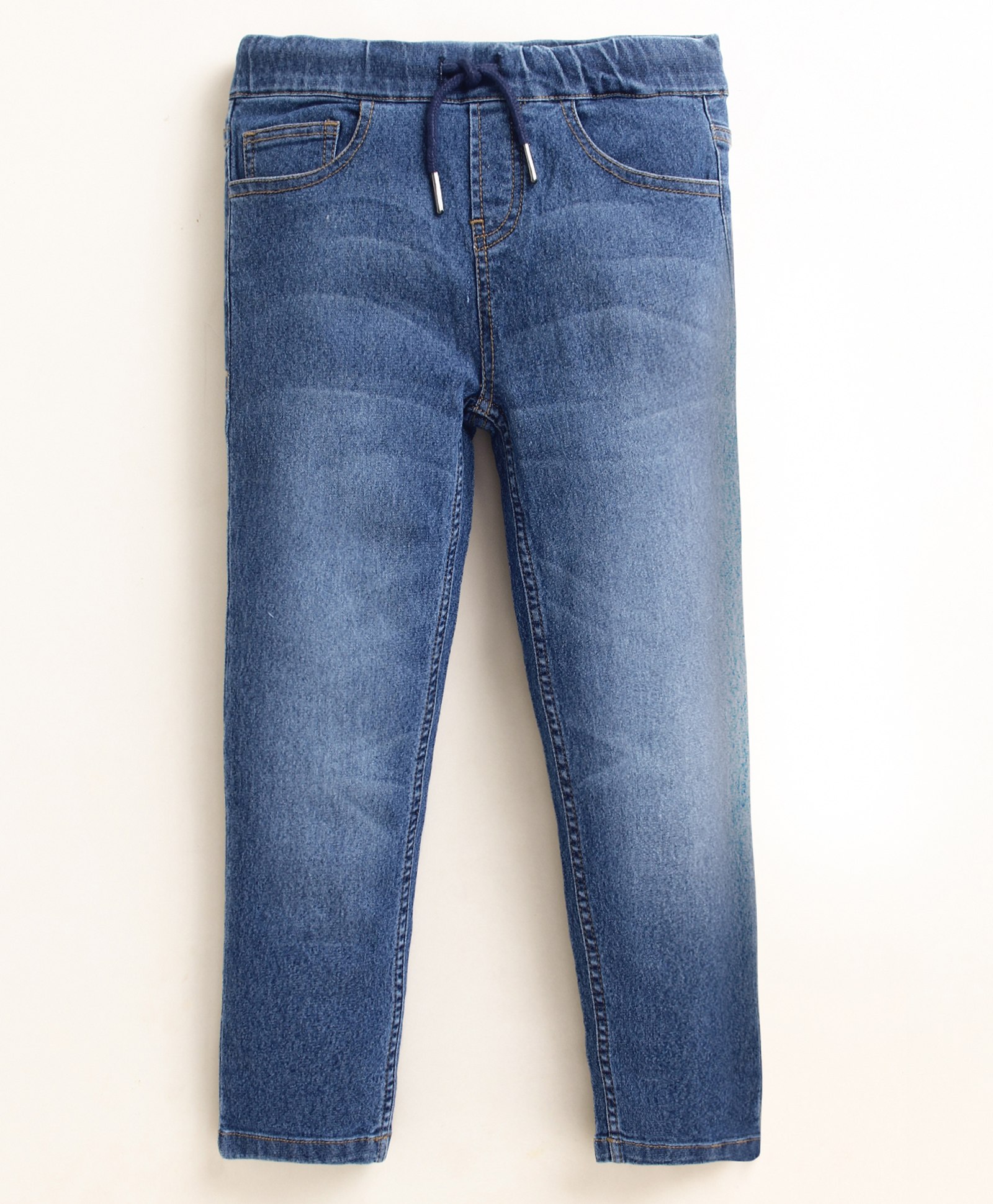 Cherry Crumble By Nitt Hyman Full Length Denim Washed Distressed Jeans - Blue-picture-14