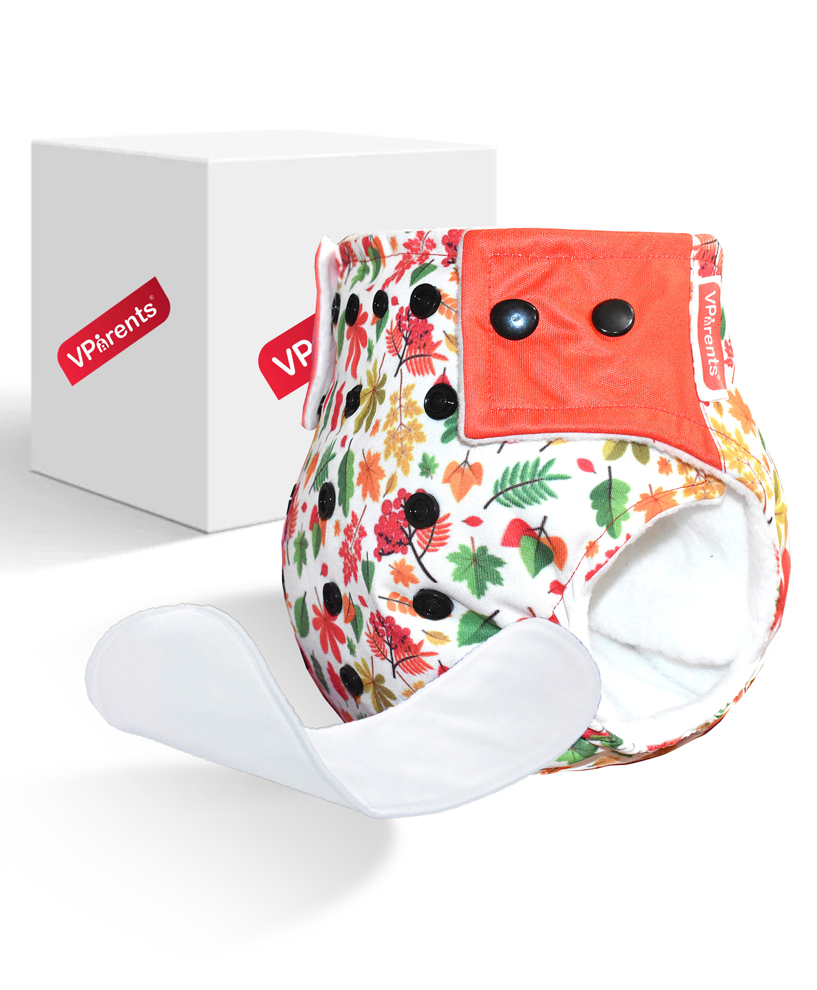 VParents Reusable and Adjustable Cloth Diapers With ultra absorbent Insert - Red-picture-23
