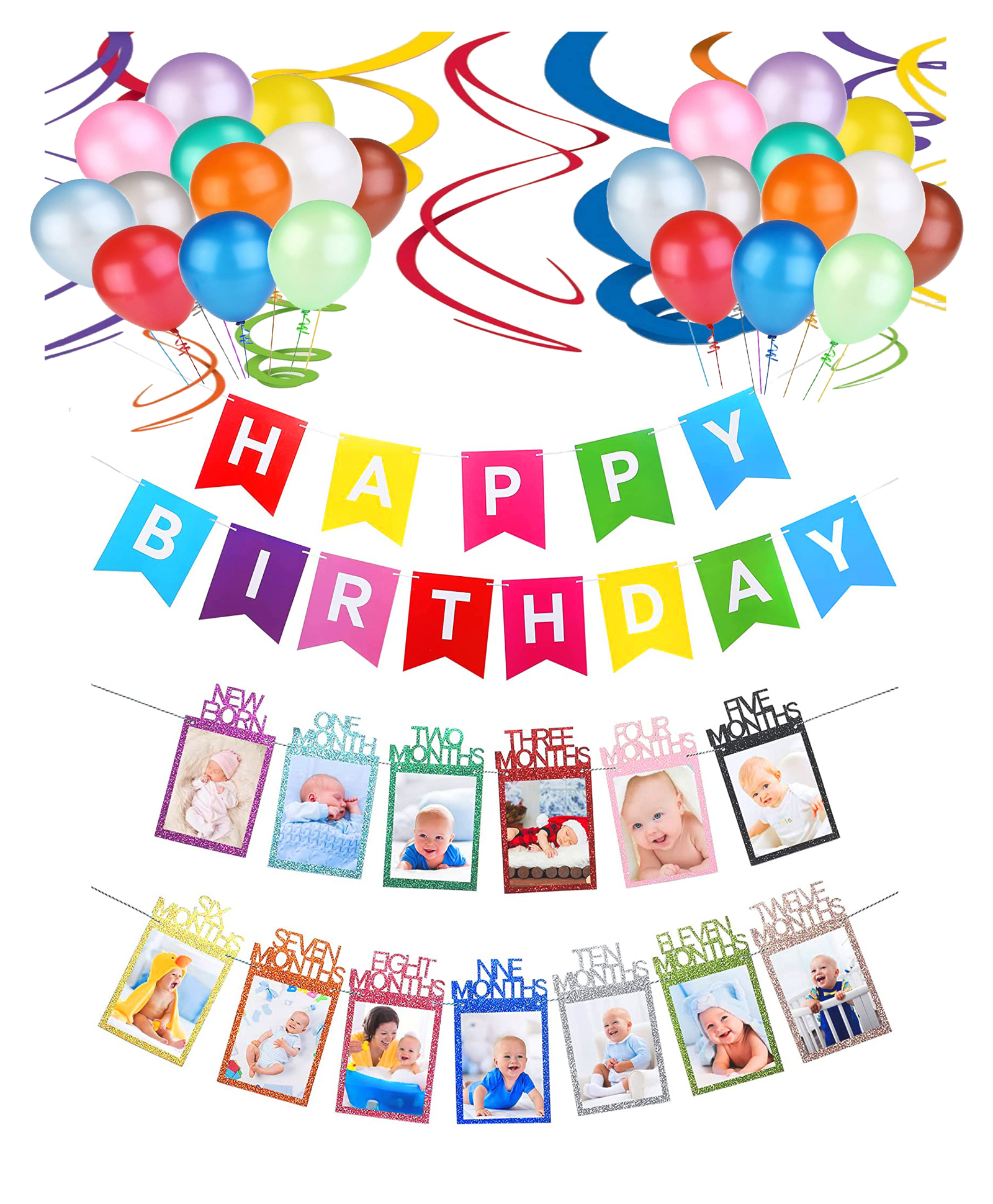 Funcart 1st Birthday Banner Multicolor  Pack Of 58-image-23