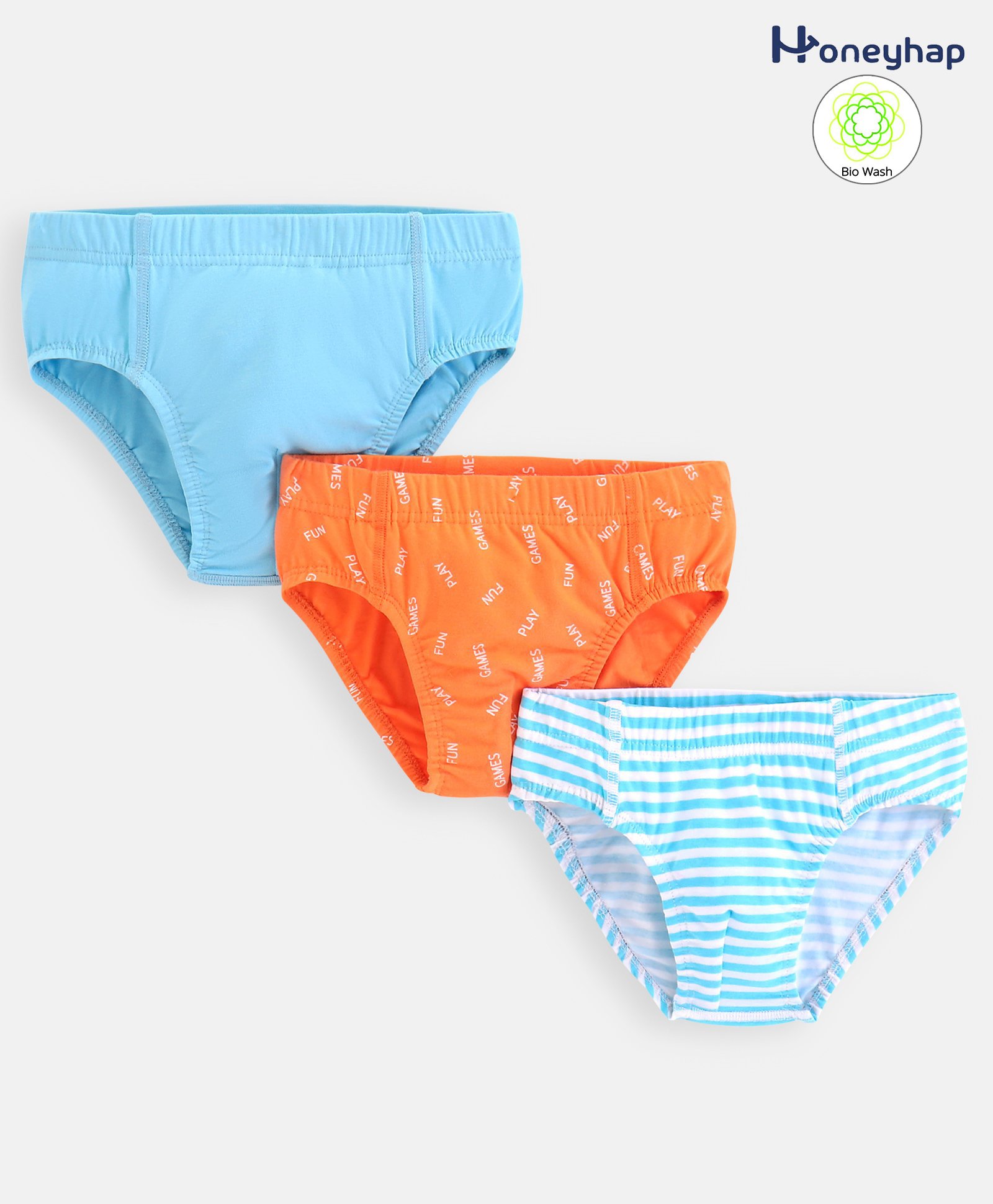 Honeyhap Premium Super Soft & Stretch Cotton Breifs with Anti Microbial Finish Pack of 3 - Baltic Sea & Bird of Paradise-picture-24