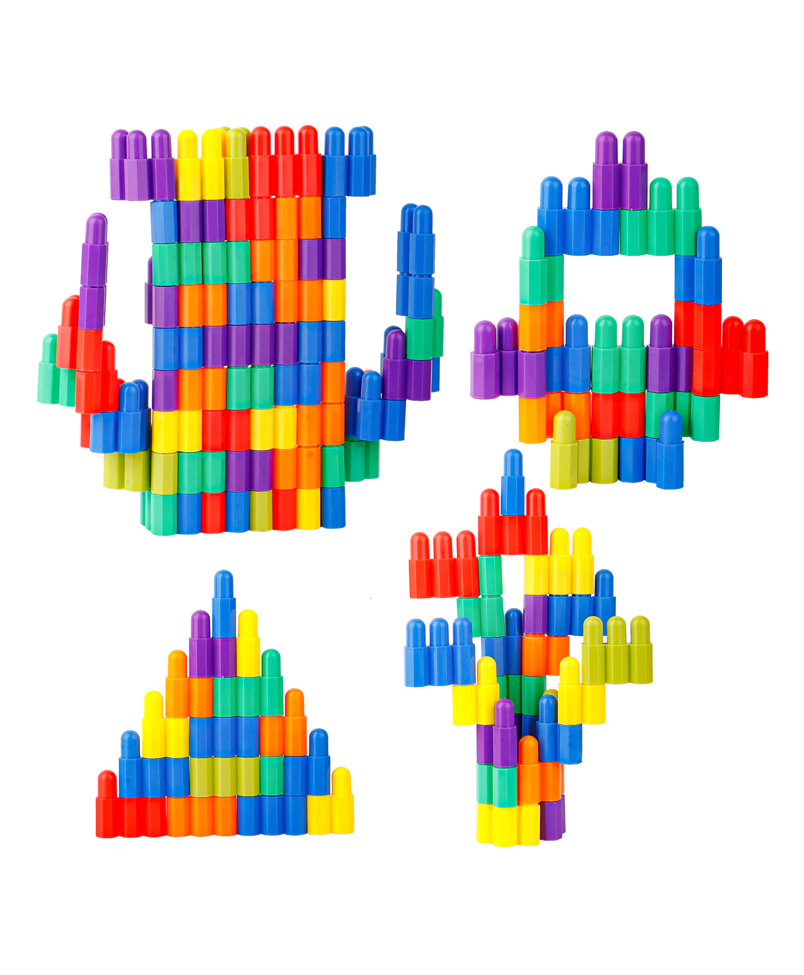 Fiddlerz Bullet Building Blocks Stem Blocks Smart Puzzle Games Multicolour - 45 pieces-image-4