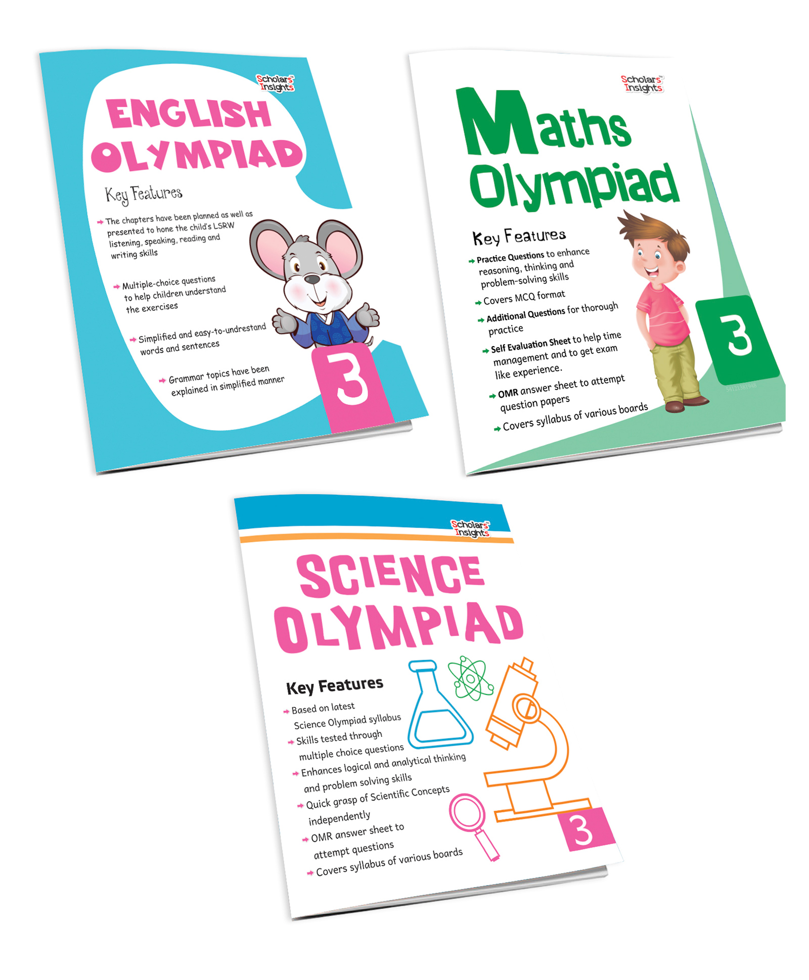 Scholars Insights Olympiad English, Maths and Science Workbooks Grade 3 Set of 3 - English-image-32