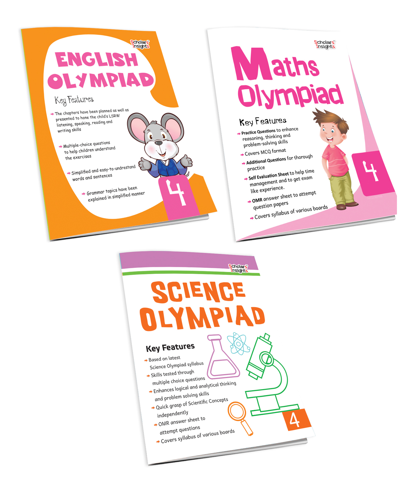 Scholars Insights Olympiad English, Maths and Science Workbooks Grade 4 Set of 3 - English-image-40
