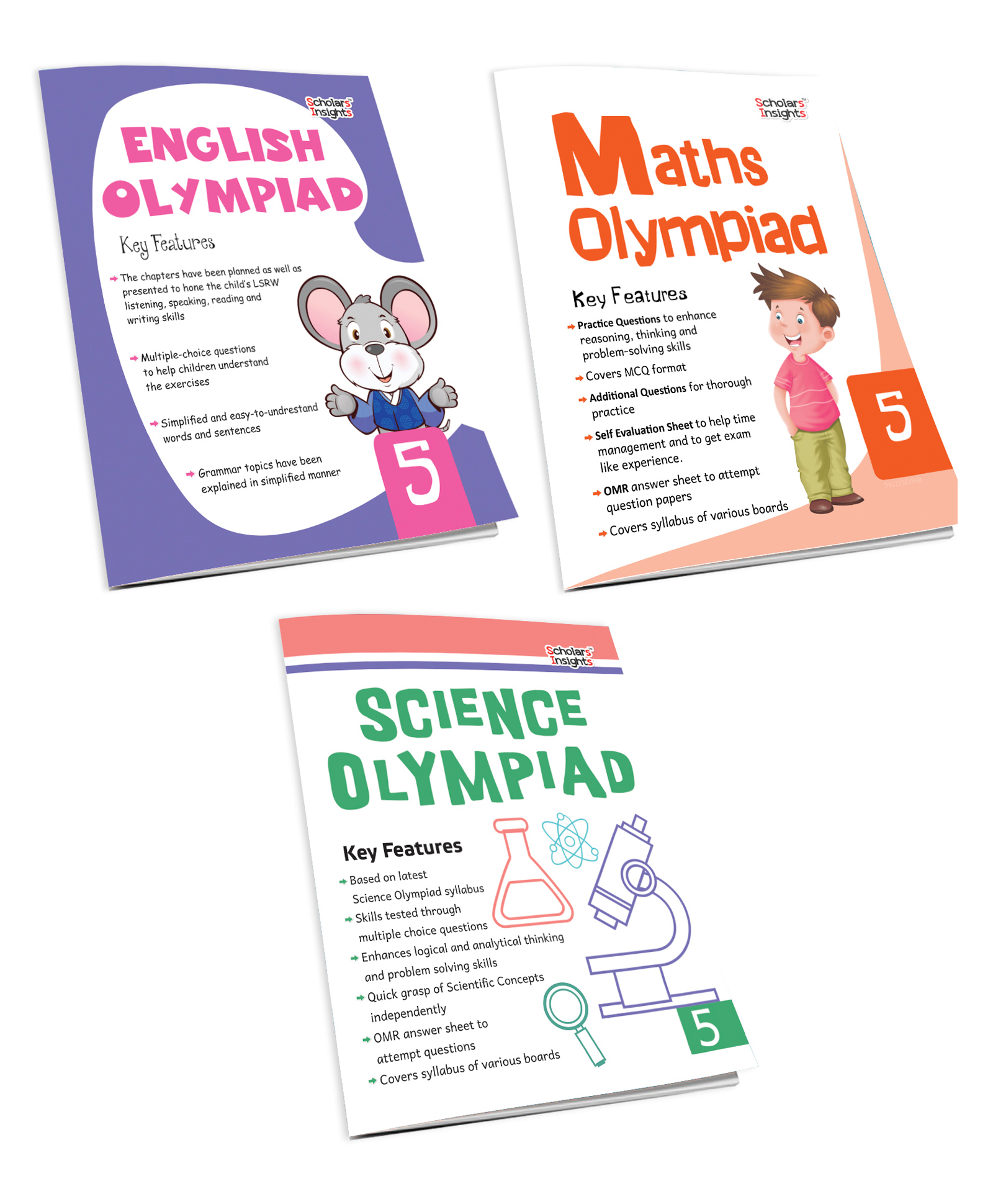 Scholars Insights Olympiad English, Maths and Science Workbooks Grade 5 Set of 3 - English-image-33