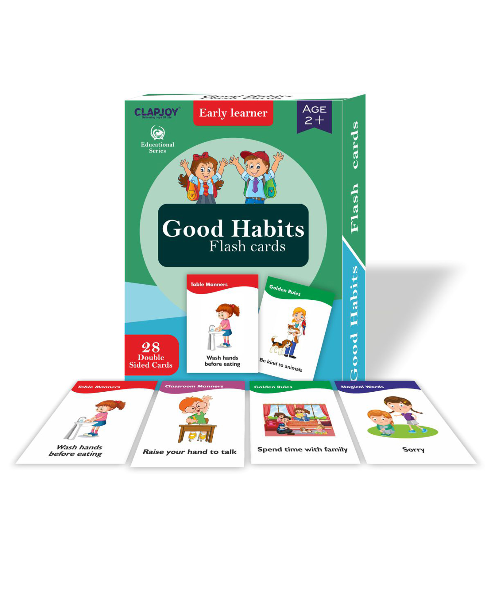 Clapjoy Good HabitsDouble Sided Flash Cards for Kids Easy & Fun Way of Learning-picture-10