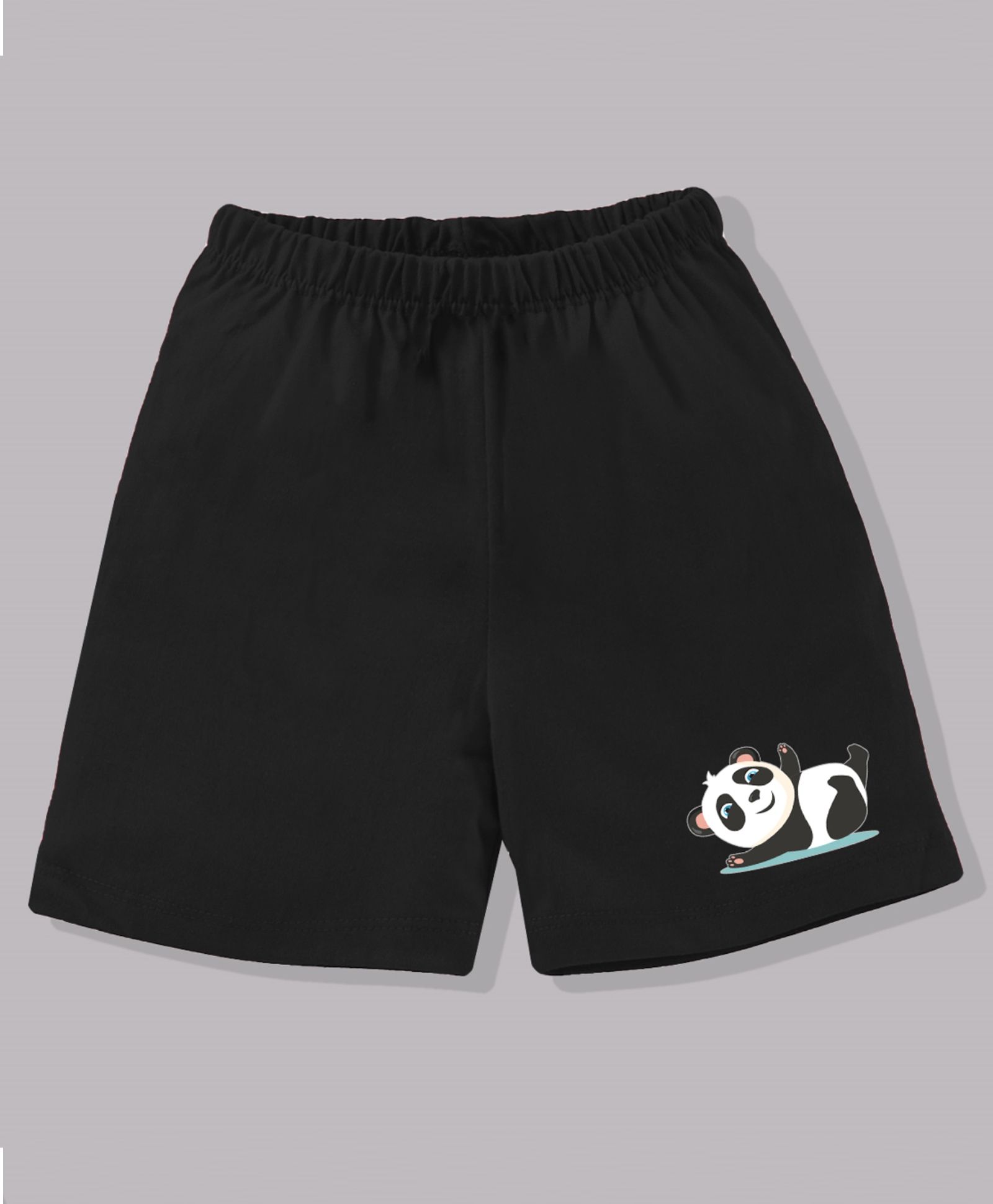 KAVEE 100% Cotton Biowashed Monster Printed Shorts - Black-image-12