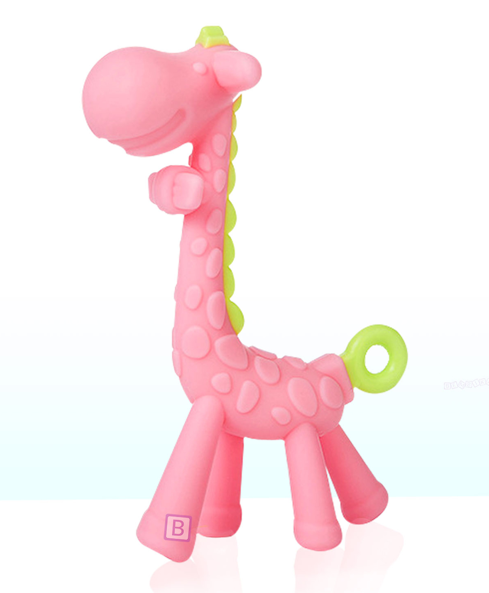 Bembika Giraffe Shape Baby Teether Toys - Pink-image-42