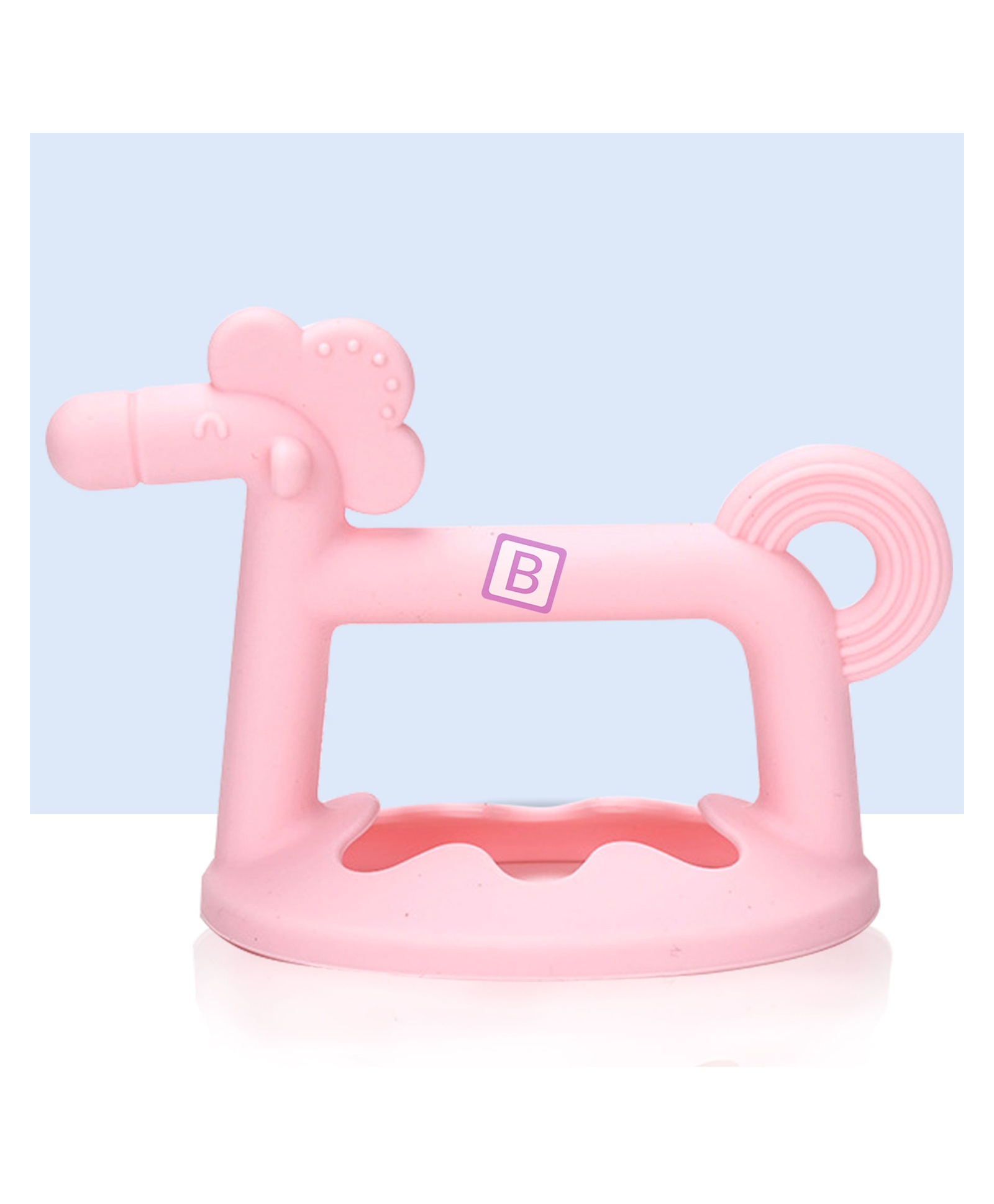 Bembika Pony Shape Baby Teether Toy - Pink-picture-27