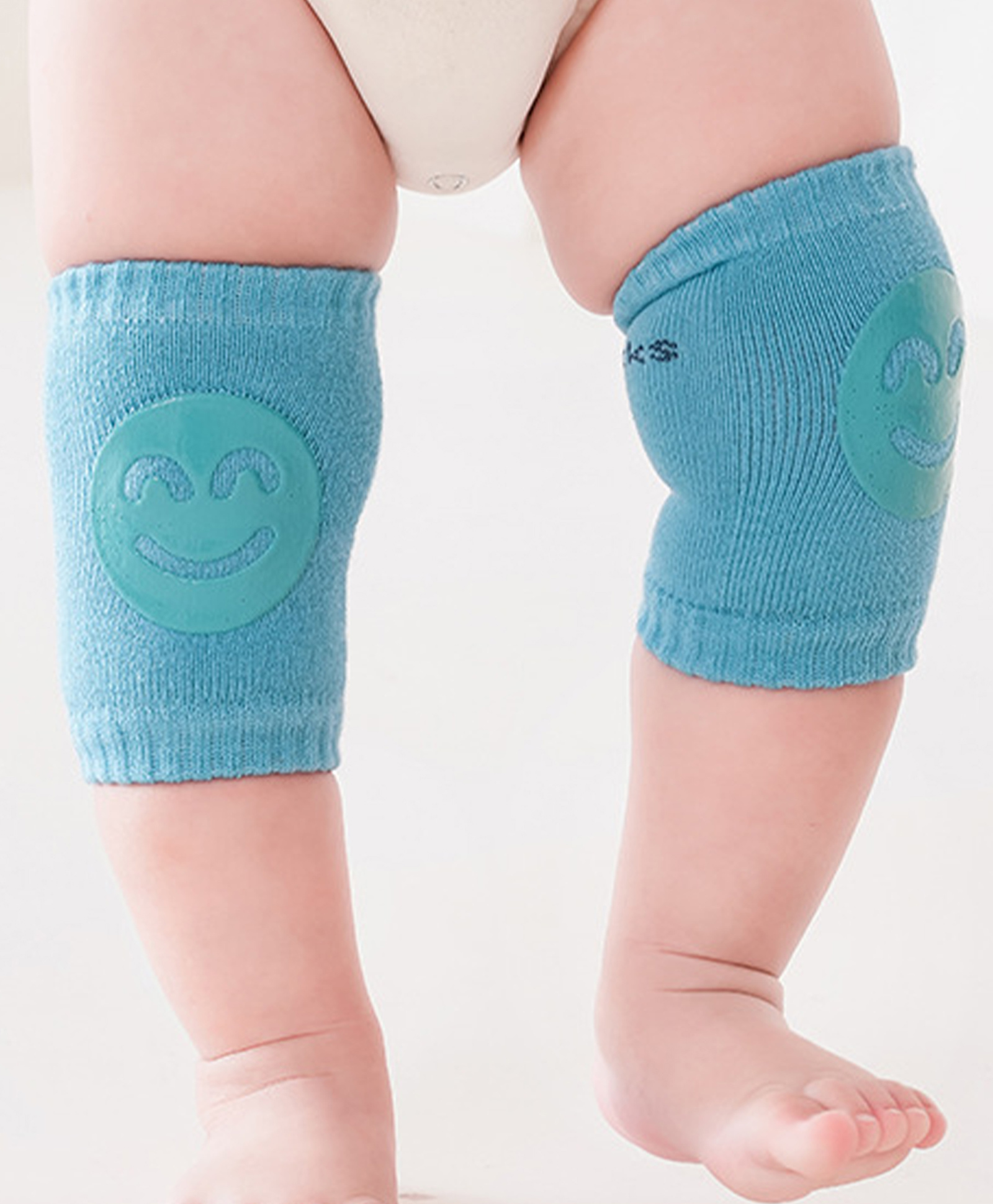 Bembika Baby Kneepad Breathable Smiley Face Baby Knee Pads for Crawling Baby Knee Protector - Green-image-29