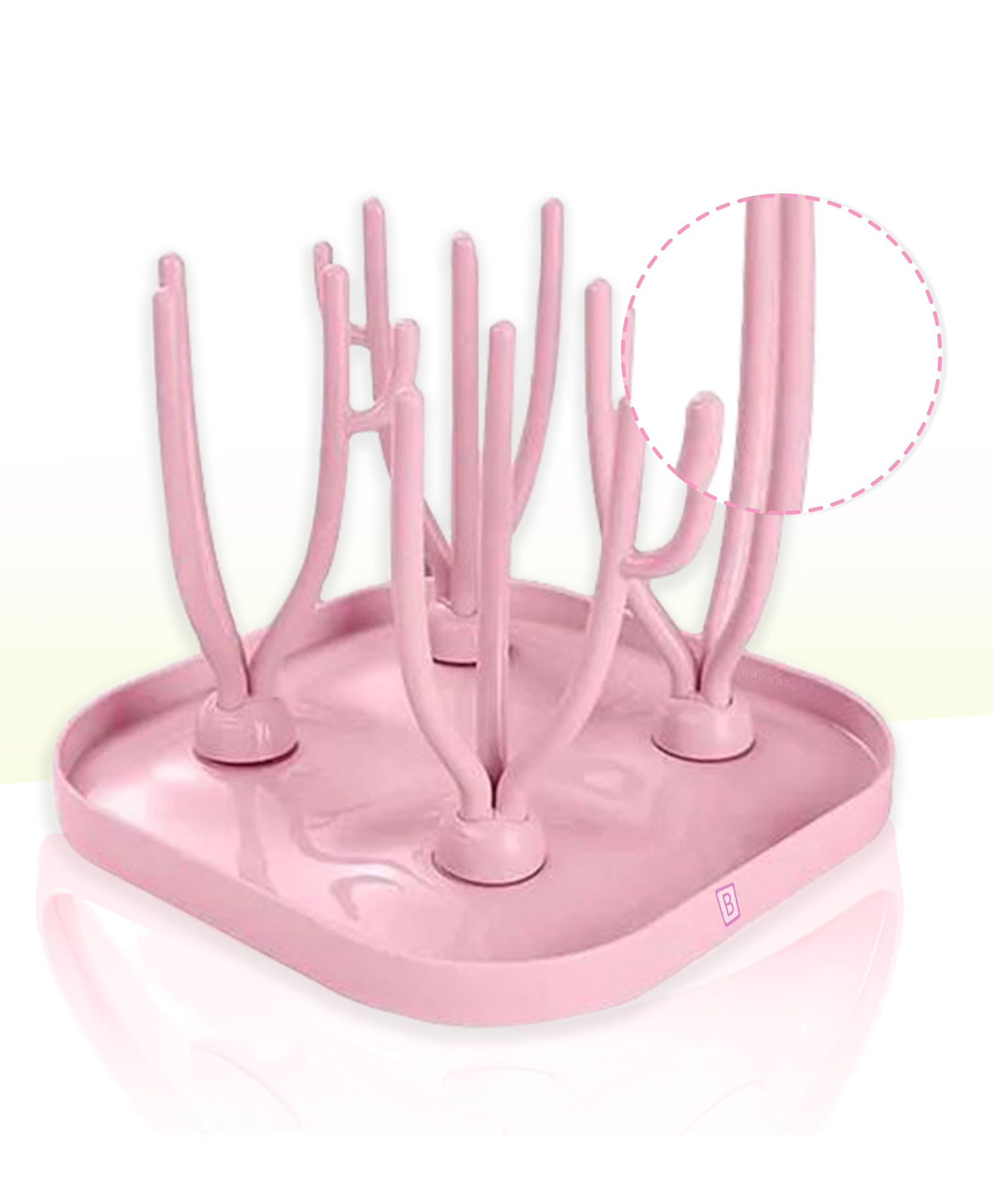 Bembika Baby Bottles Drying Rack - Pink-picture-24