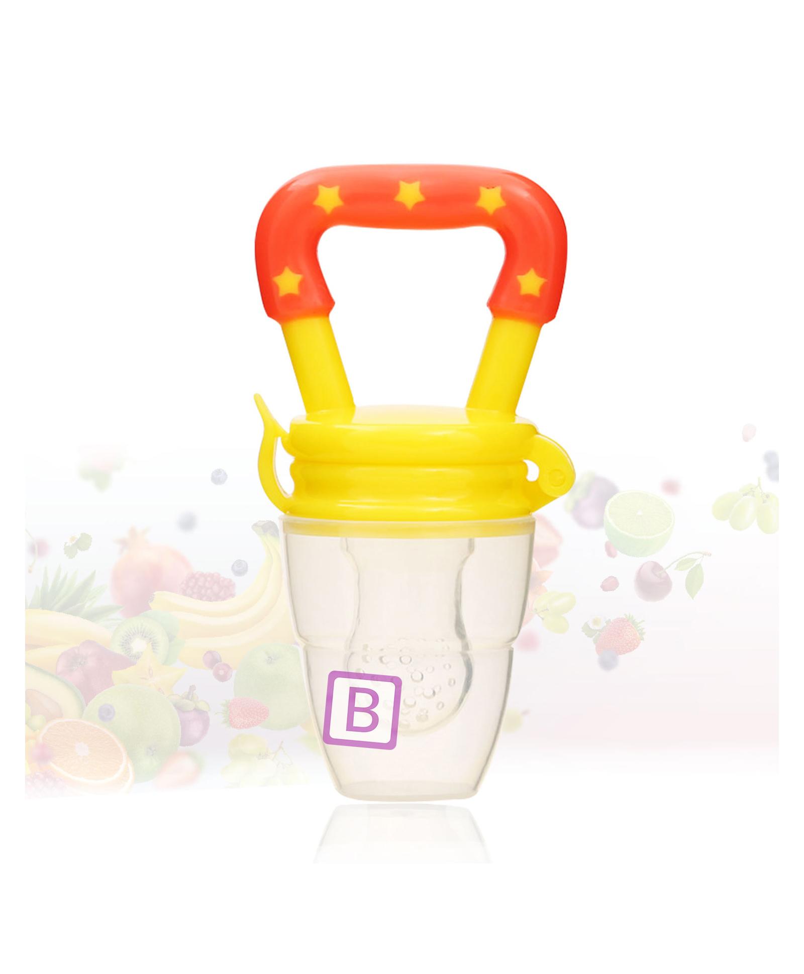 Bembika Baby Food Nibbler Ring Design Baby Pacifier Large - Yellow-image-20