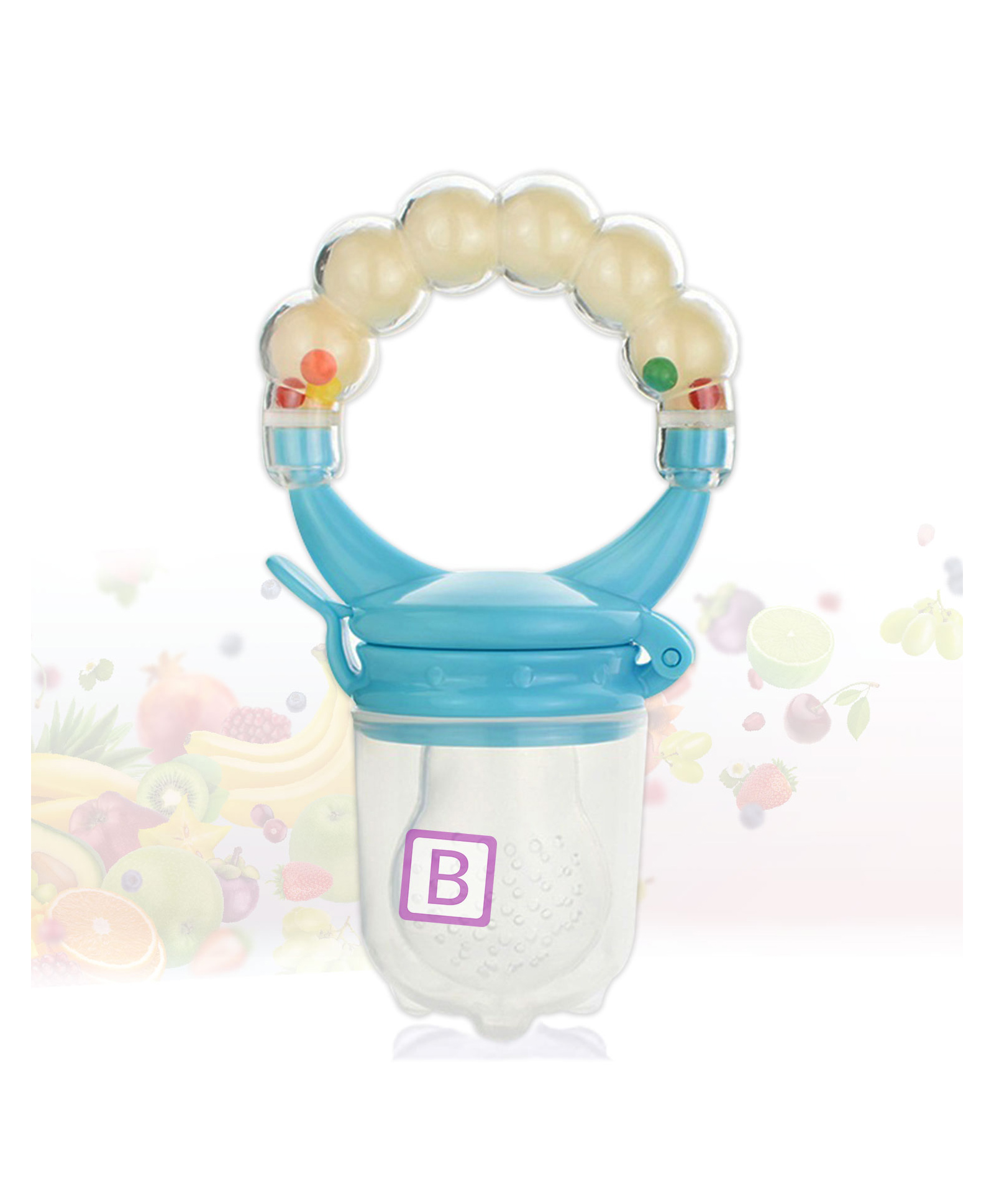Bembika Baby Food Nibbler Ring Design Baby Pacifier Large - Off White-image-49