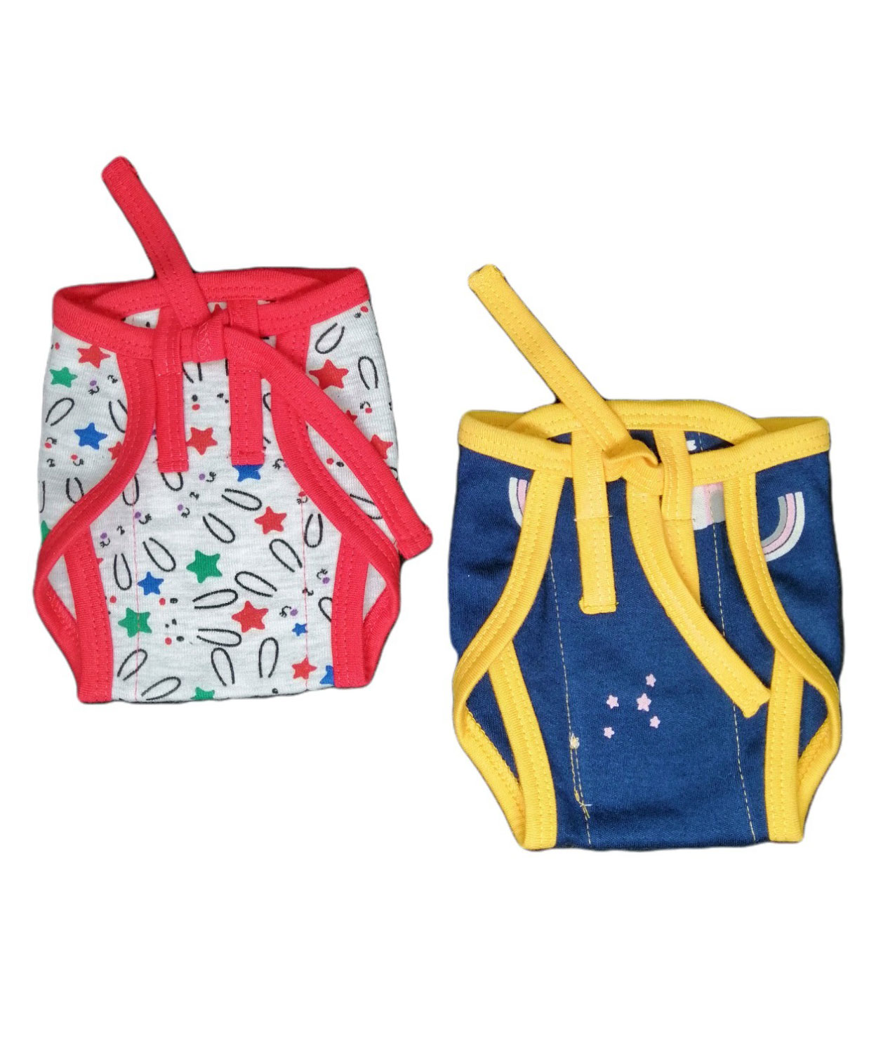 Kindermum Combo Of 2 Nappies Castle Medium - Blue Red-picture-36