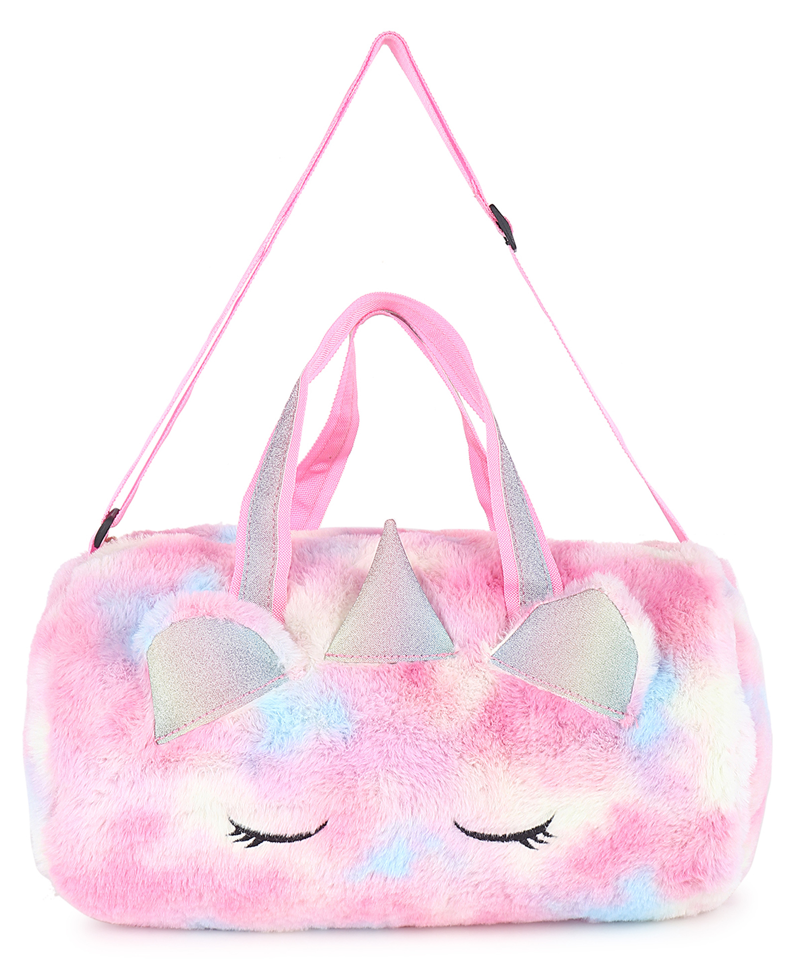 Sanjis Enterprise Fur Duffle Bag Unicorn Theme - Multicolor-image-22