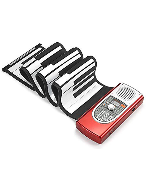 Powerpak Electronic Roll Up Piano - Red and Silver-image-41