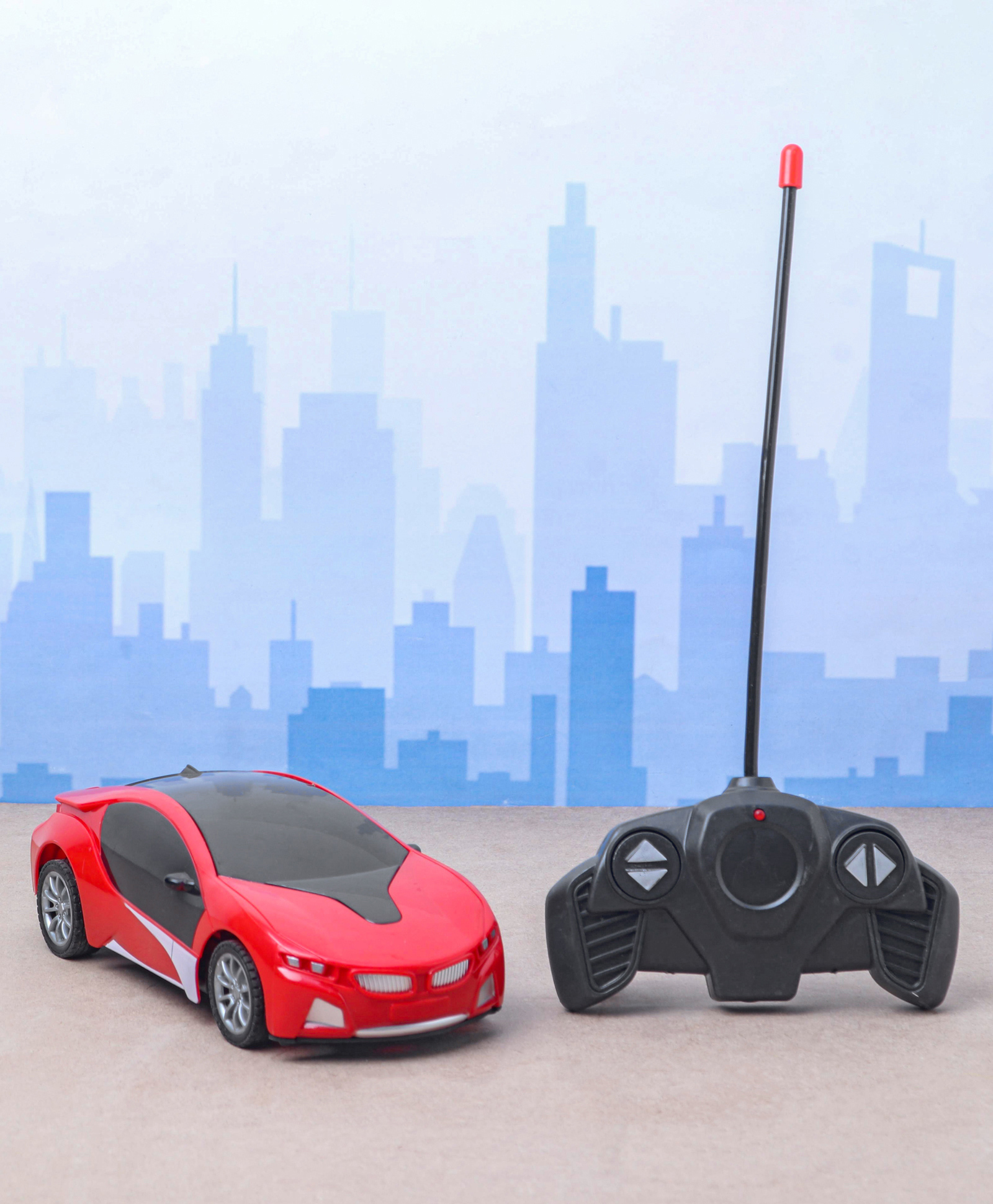 Rising Step Remote Control Toy Car - Red-image-7