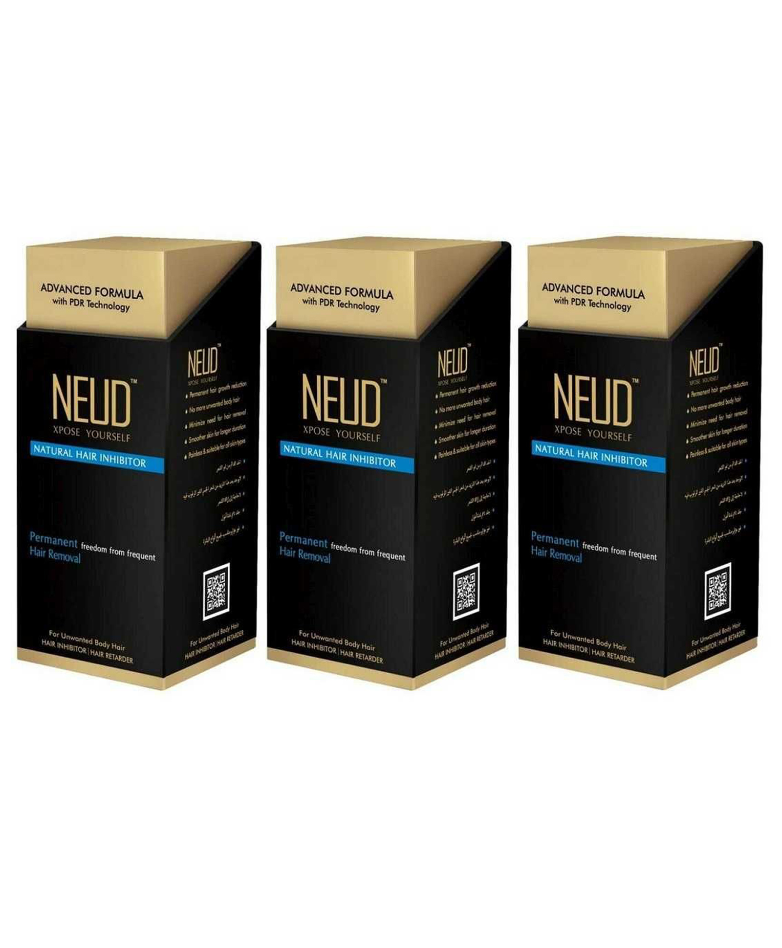 Neud Natural Hair Inhibitor for Permanent Reduction of Unwanted Hair Pack  Of 3 - 80 gm Each Online in India, Buy at Best Price from  -  11479860