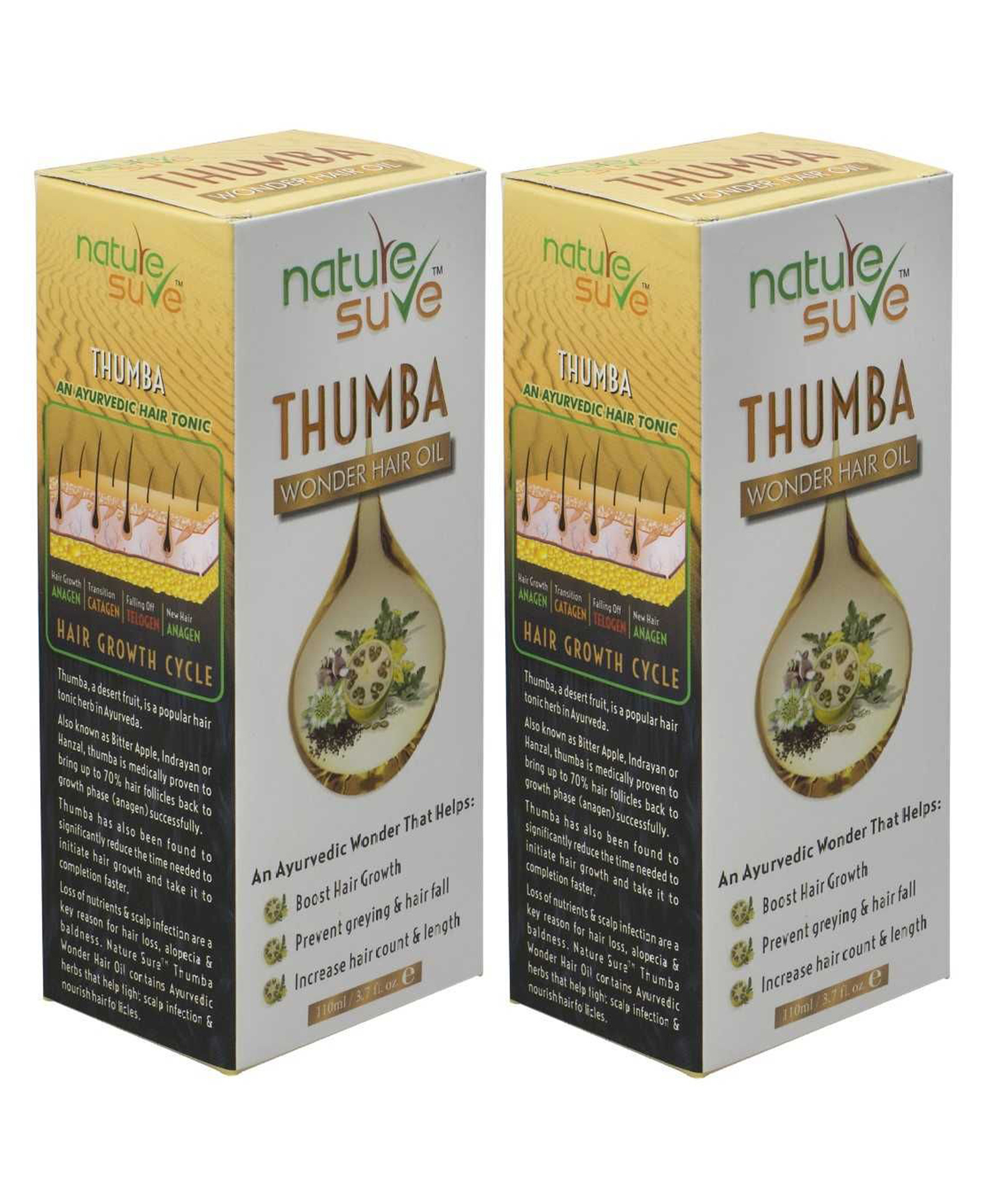 Nature Sure Thumba Wonder Hair Oil Pack of 2 - 220 ml Online in India, Buy  at Best Price from  - 11480910