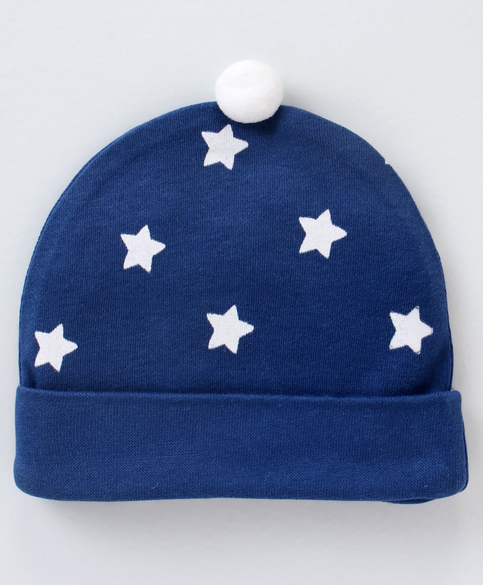 Babyhug 100% Cotton Cap Star Print Navy Blue- Diameter 11 cm-picture-13