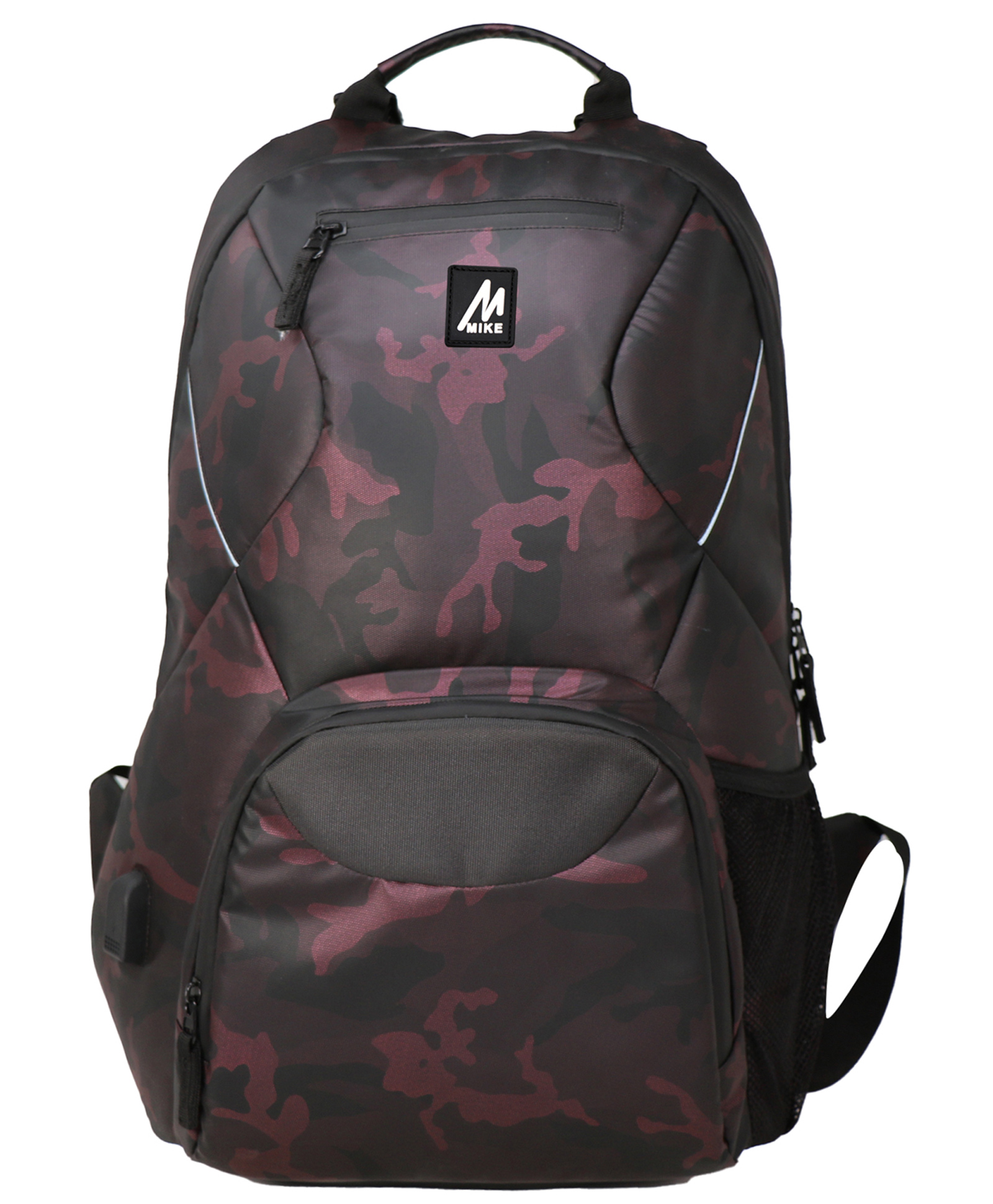 Mike Bags  Camo Laptop Backpack 39 Ltrs Maroon & Black- Height 21 Inches-image-2
