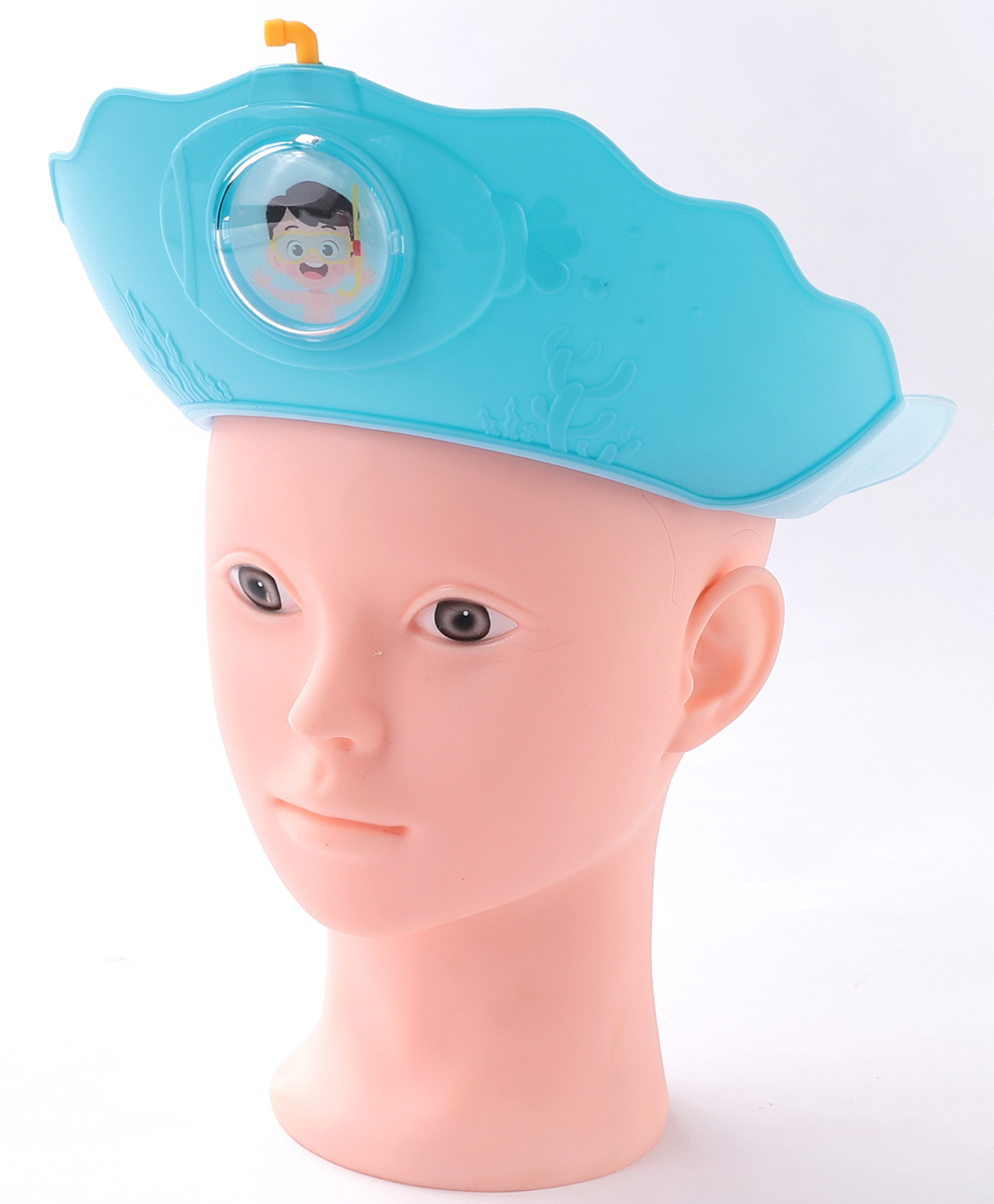 Babyhug Silicone Shower Cap Baby Swimming Design - Blue-image-25