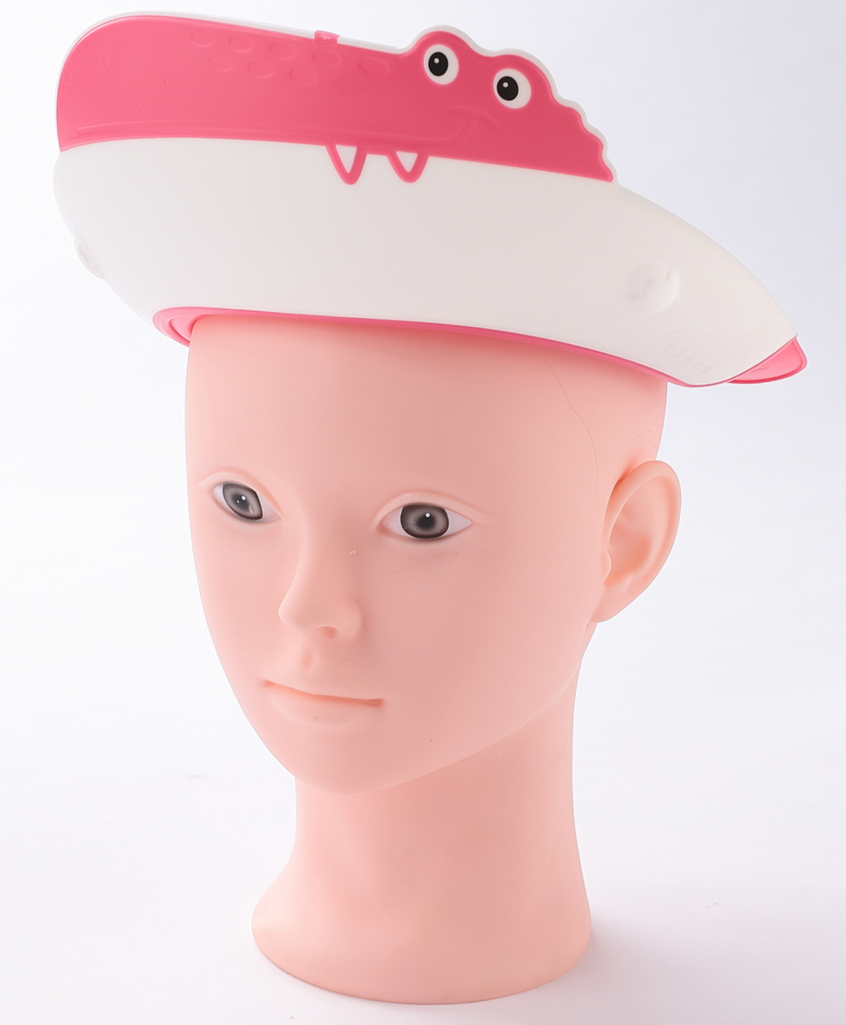 Babyhug Silicone Crocodile Shape Shower Cap  - Pink-picture-15