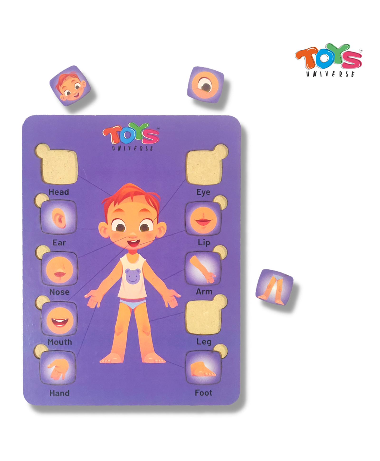 Toys Universe Wooden Body parts Puzzle Games - Multicolor-picture-22
