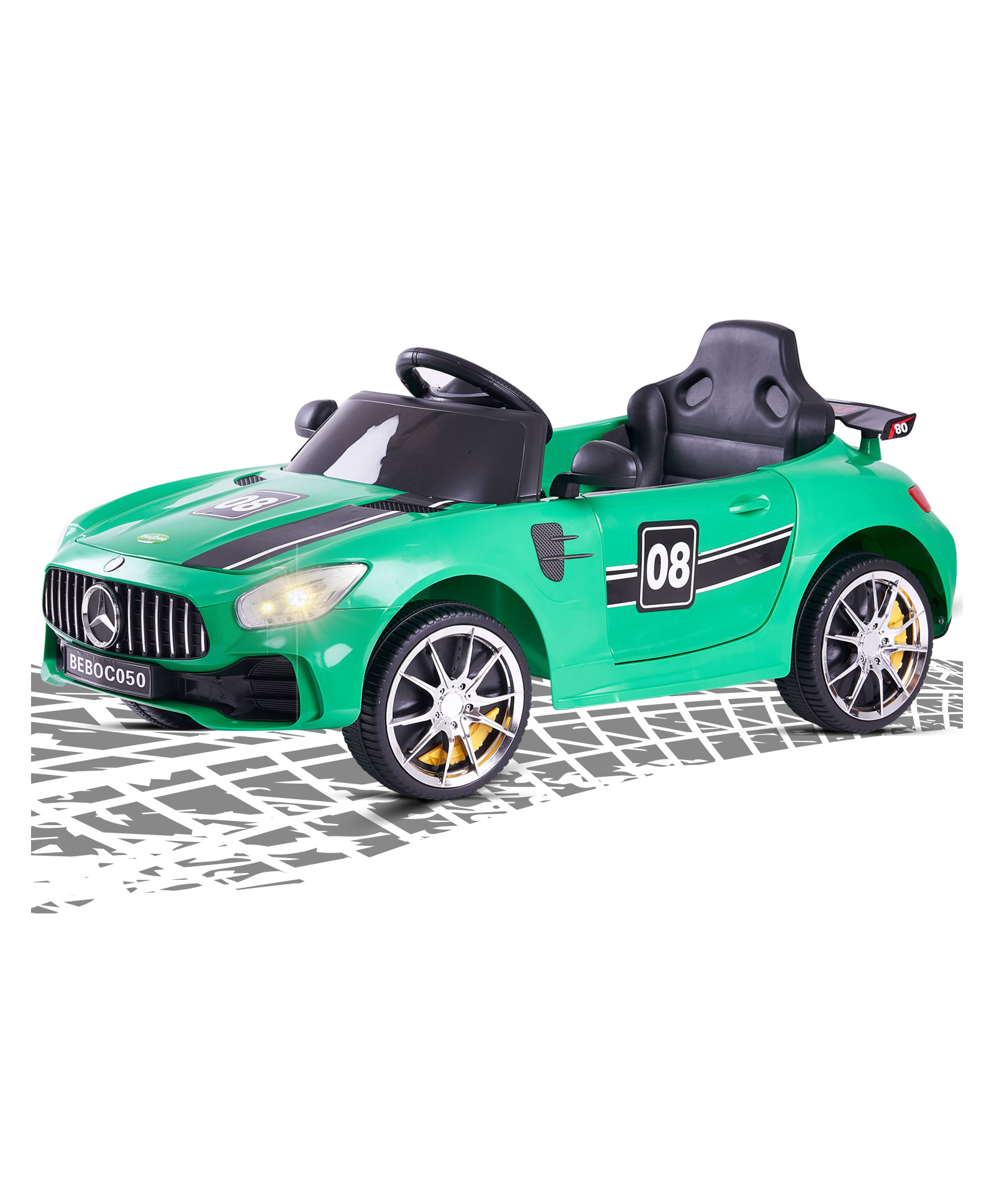 Baybee Spyder Rechargeable Battery-Operated Ride on Electric Car - Green