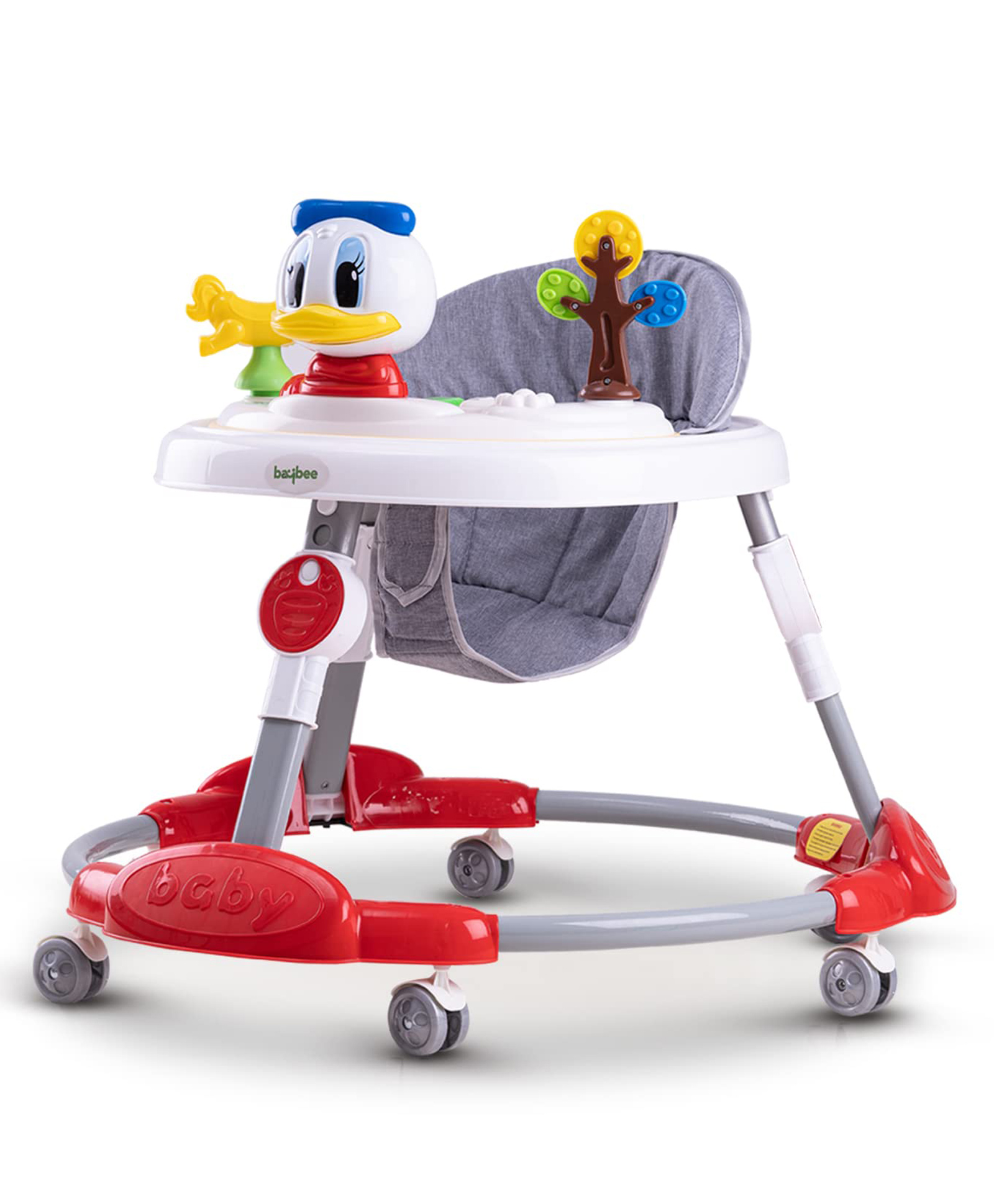 Baybee Round Activity Walker With Adjustable Height & Musical Toy Bar - Red-picture-19