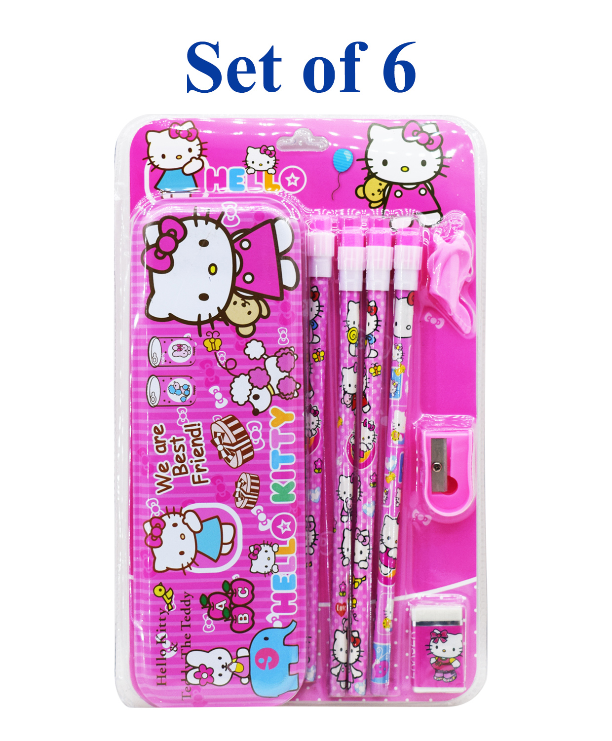 Asera Hello Kitty Themed Stationery Gift Pack Set of 6 - Pink-picture-23