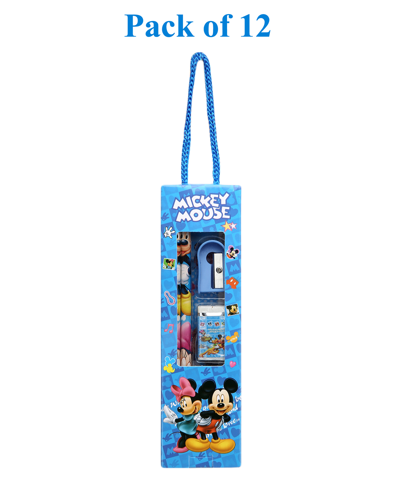 Asera Mickey Mouse Theme Stationery Gift Pack Set of 12 - Blue-image-3