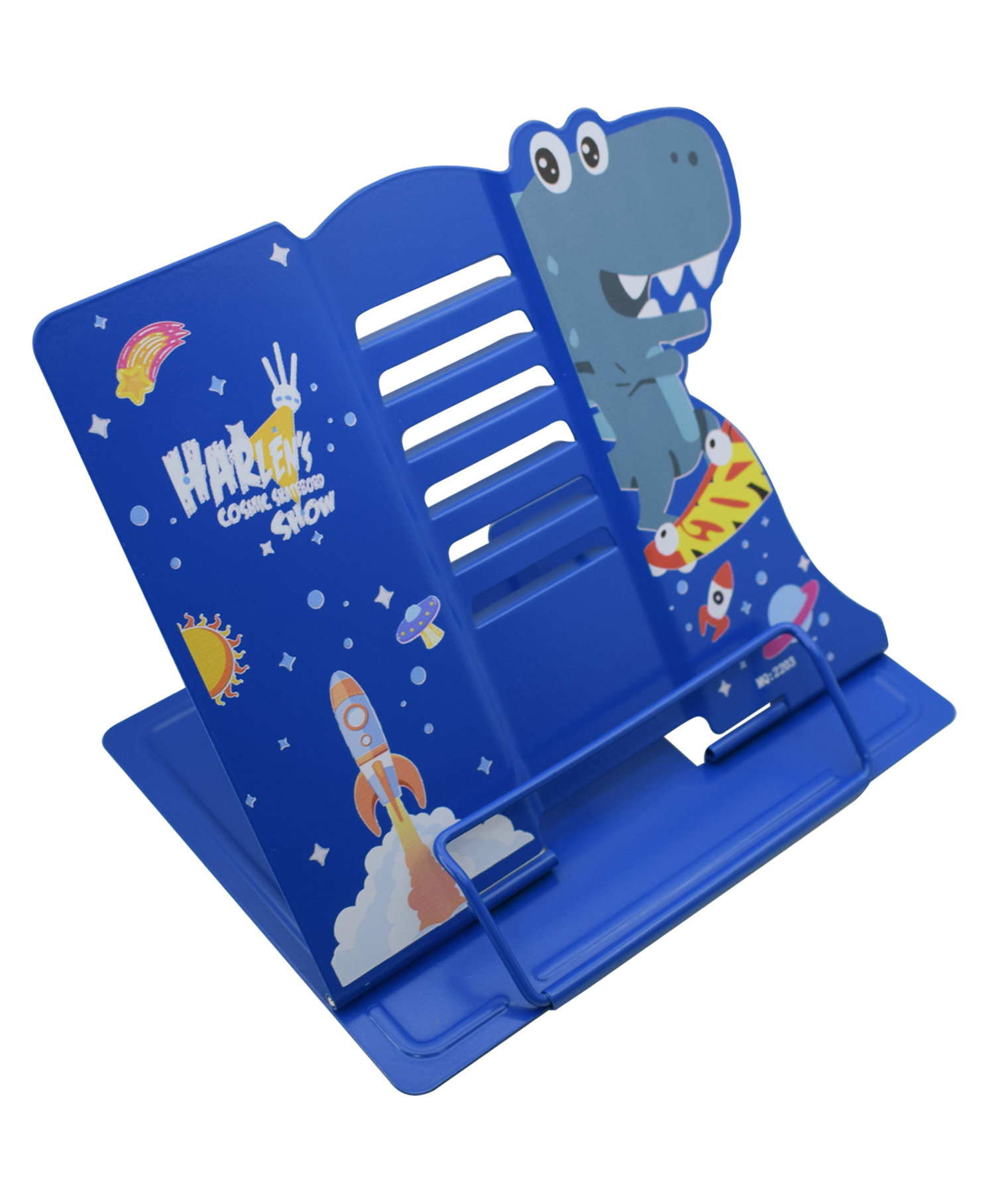 Asera Dinosaur Metal Adjustable Portable Reading Book Shelf - Blue-picture-14
