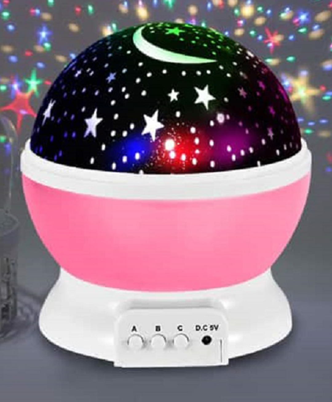 ADKD Star Master Rotating 360 Degree Moon Night Light Lamp Projector - Pack of 1 (Color May Vary)-image-40