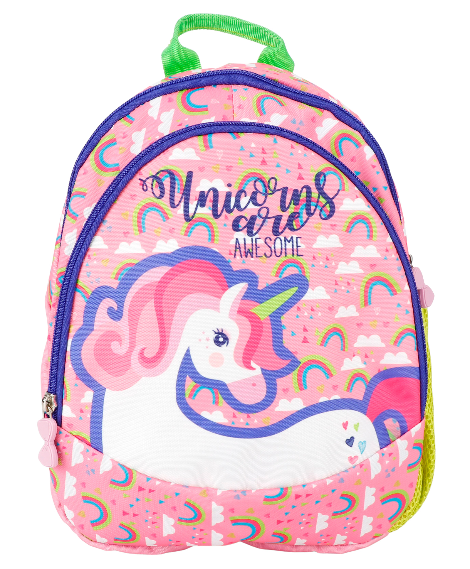 QIPS Unicorn Graphic Printed School Bag Mini Backpack Pink - 12 Inches-image-30