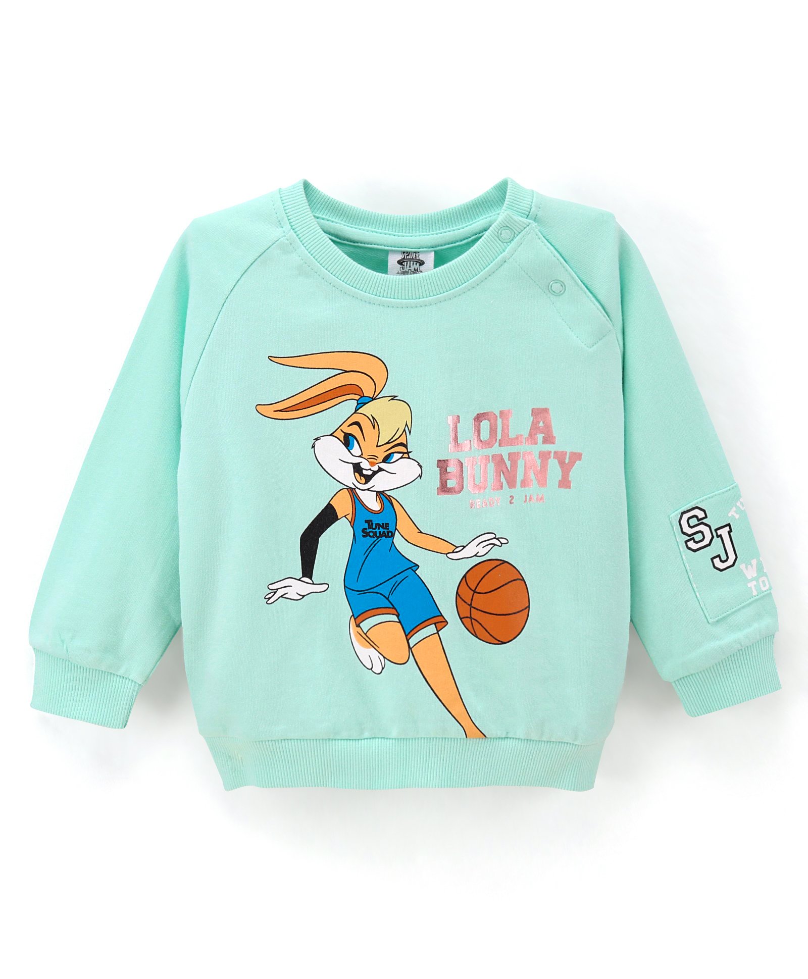 Babyhug Full Sleeves Sweatshirt SPACE JAM Print - Mint-image-41