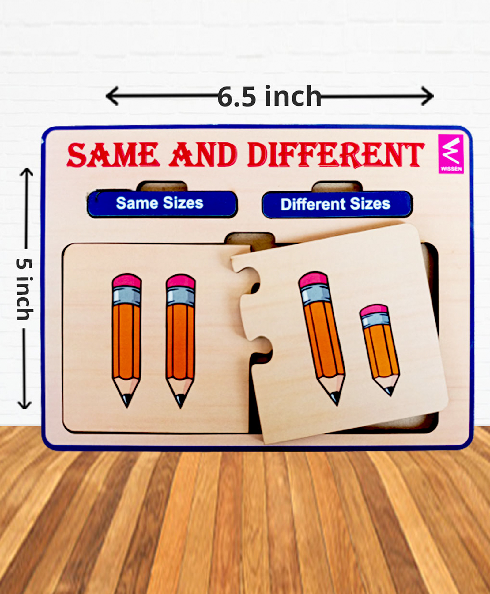 Wissen Wooden Same & Different Learning Concept Puzzle- 10 Pieces-picture-16