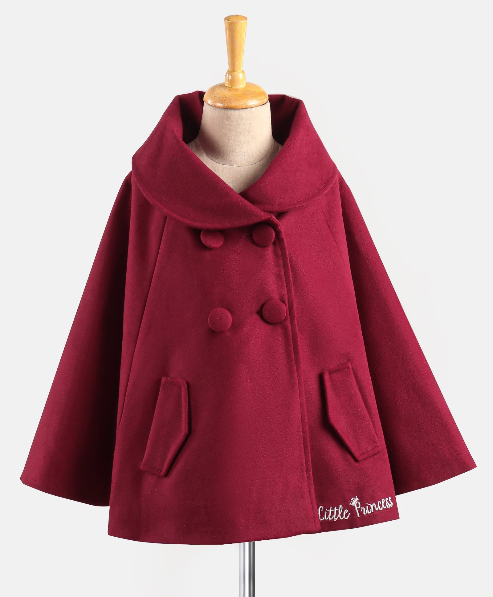 Babyhug Full Sleeves Solid Woven Trench Coat- Maroon-image-9