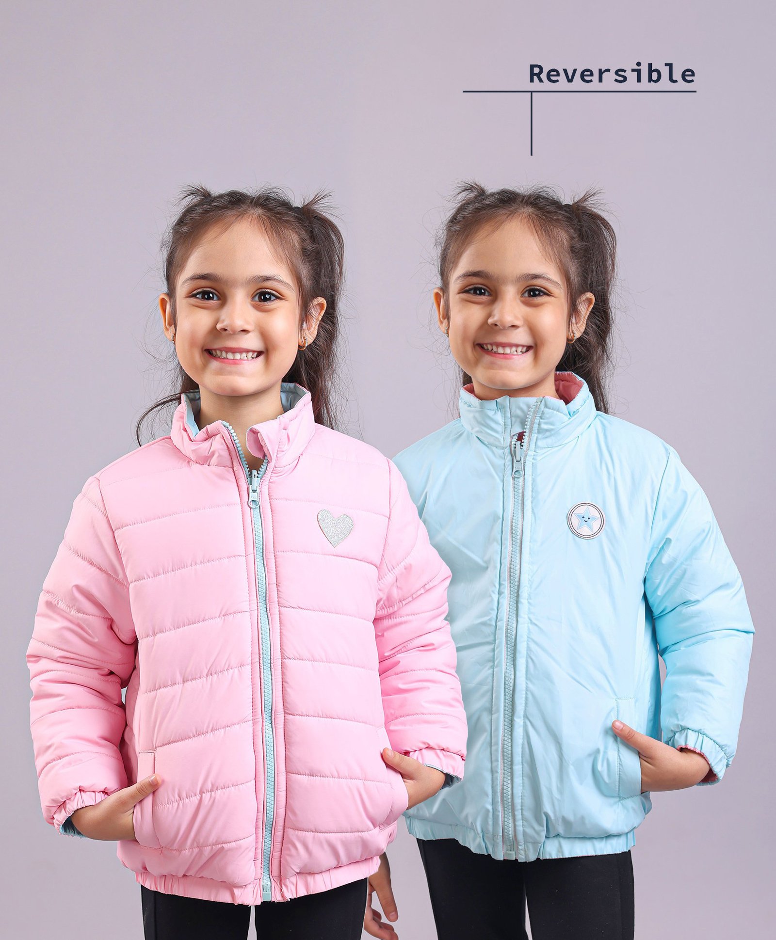 Babyhug Full Sleeves Solid Heavy Winter Reversible Jacket - Multicolour-image-31
