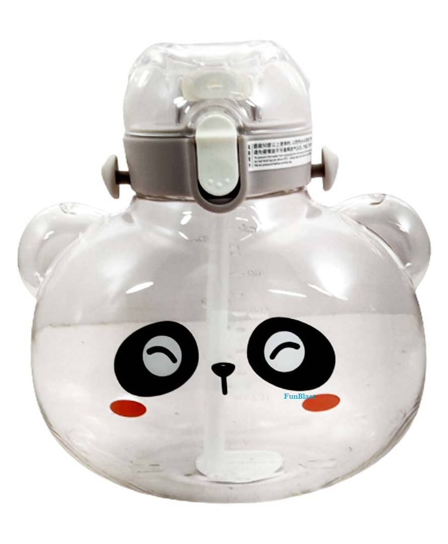 FunBlast Water Bottle with Straw Grey  1000 ml-image-8