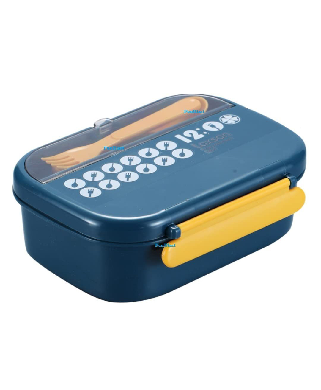 FunBlast Lunch Box with Spoon and Fork - Blue-picture-27