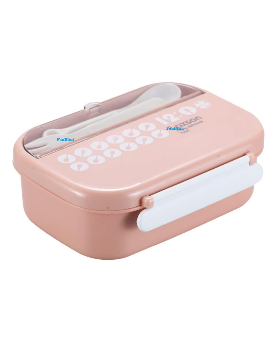 FunBlast Lunch Box with Spoon and Fork - Pink-picture-28