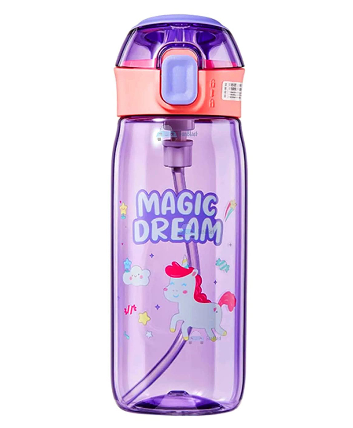 FunBlast Cartoon Water Bottle with Sipper Purple  630 ml-image-46