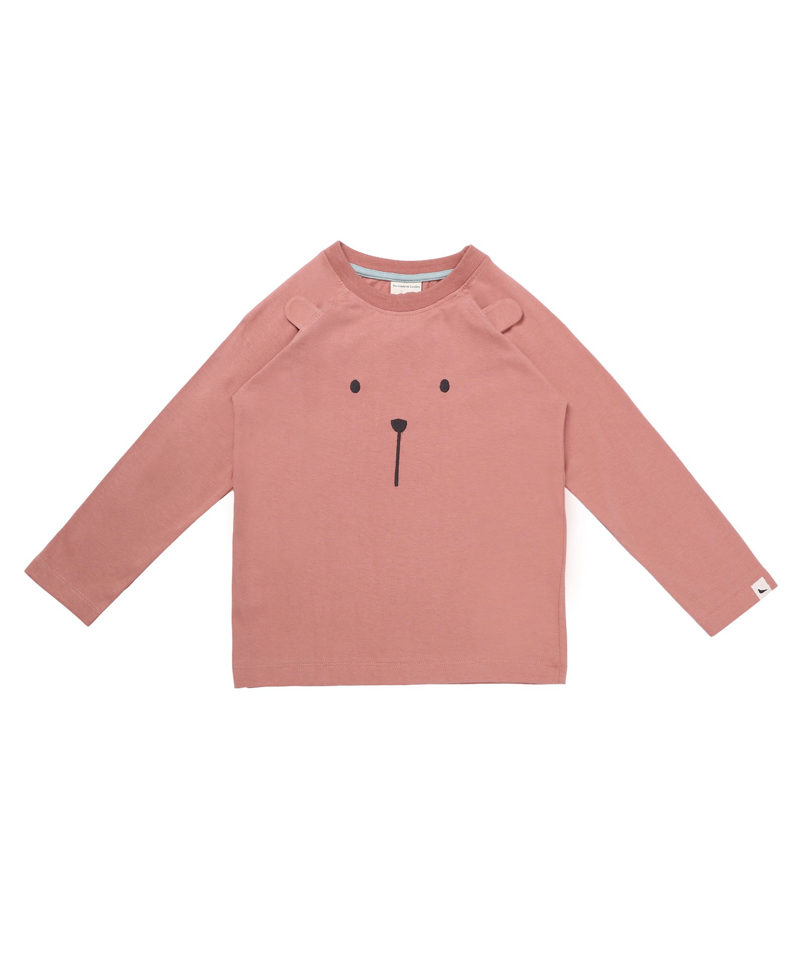 Turtledove London Organic Cotton Knit Raglan Full Sleeves Animal Printed Top - Rose Gold-image-23